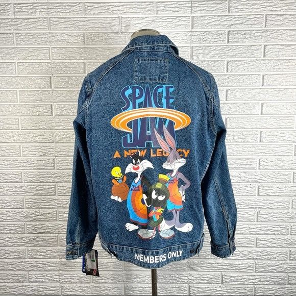 NWT Members Only X Looney Tunes Space Jam A New Legacy Denim Jacket offers Size Medium