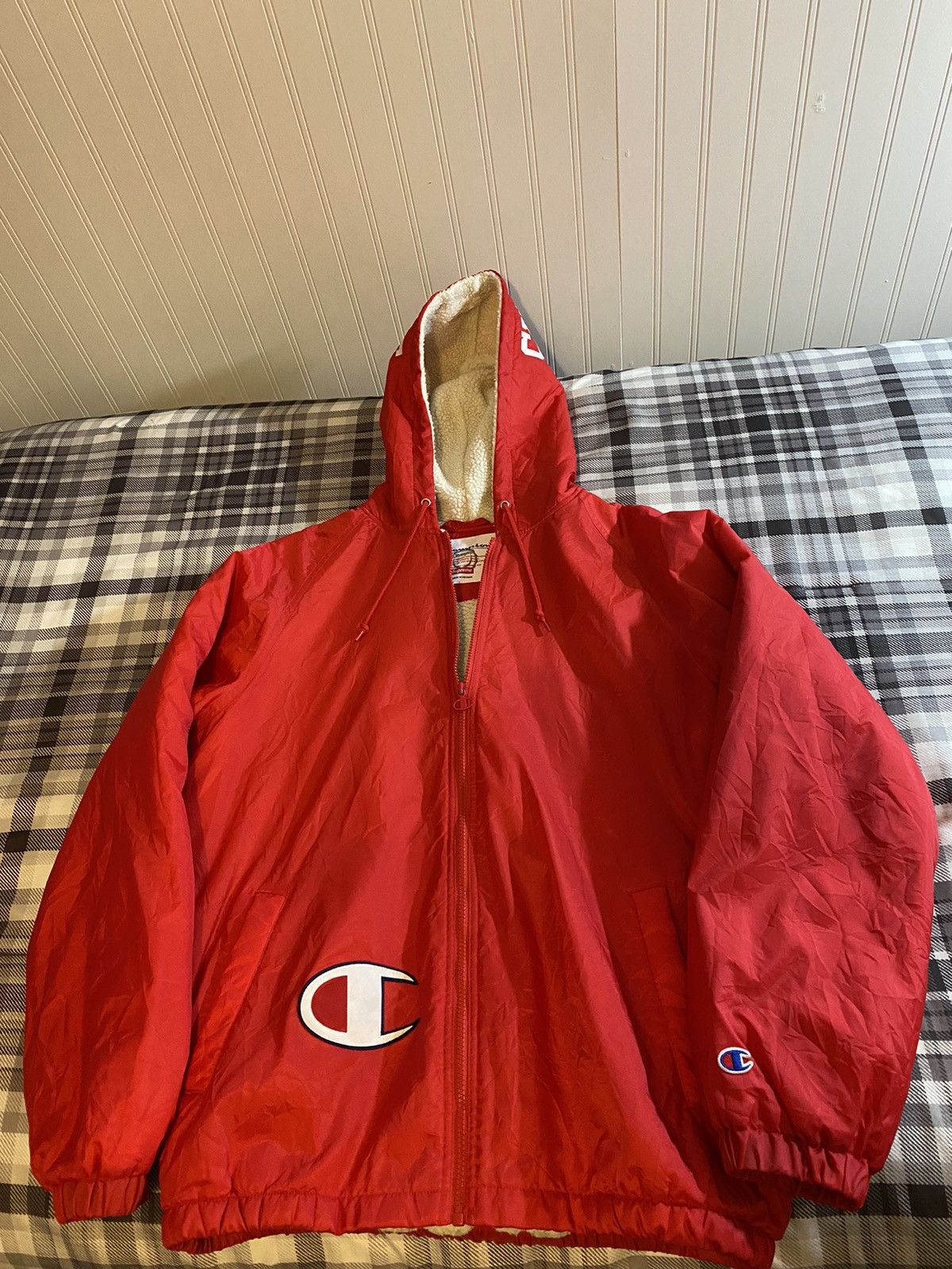 Champion Supreme Vintage Supreme Champion Sherpa Lined Hooded Jacket Grailed