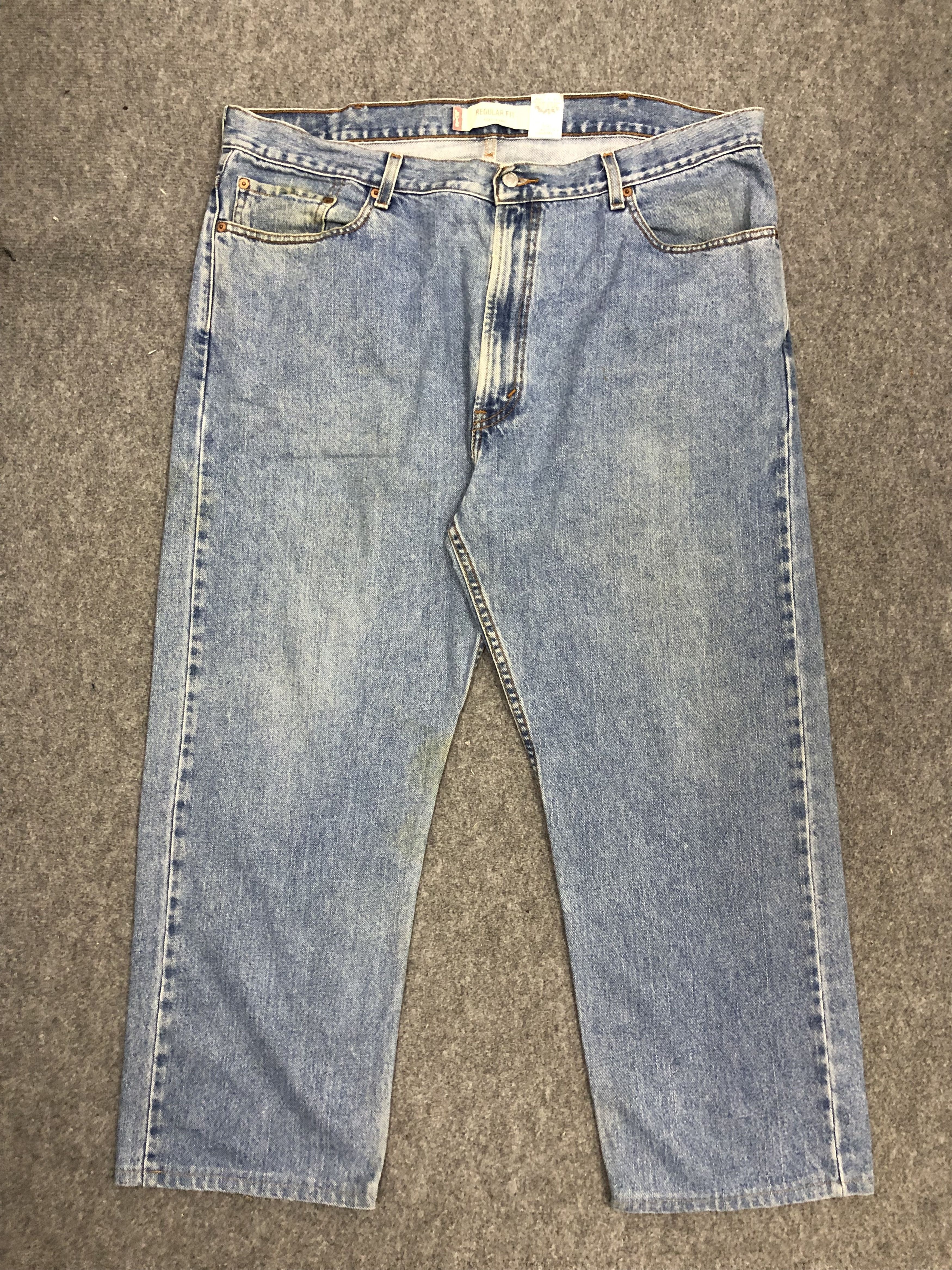 image of Levis 505 Denim in Blue Denim, Men's (Size 42)