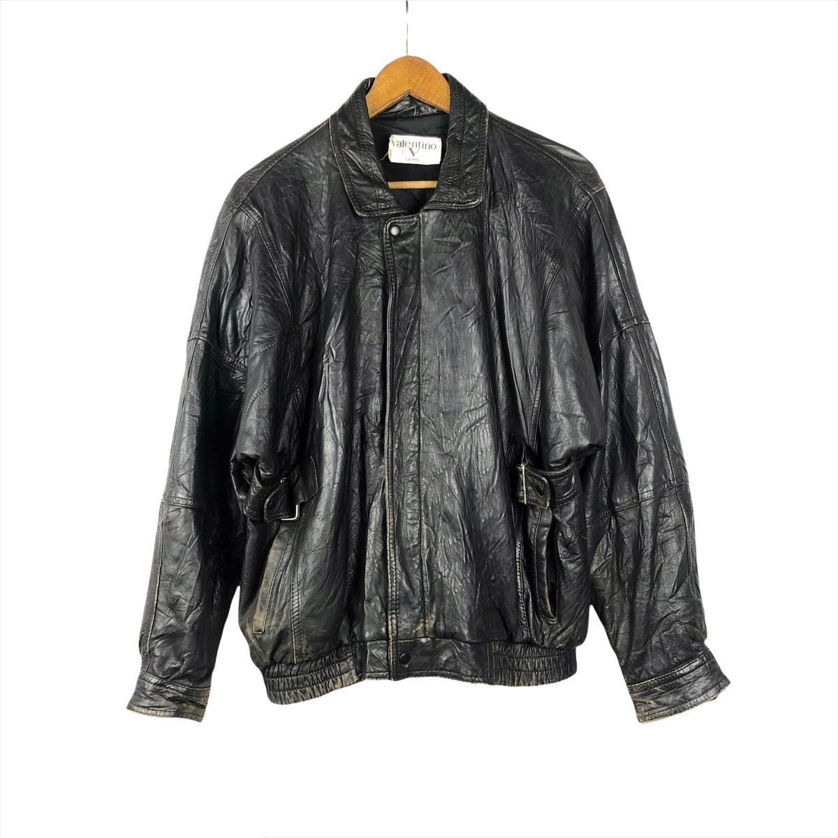 Vintage Vintage 80s Valentino Uomo Leather Jacket | Grailed