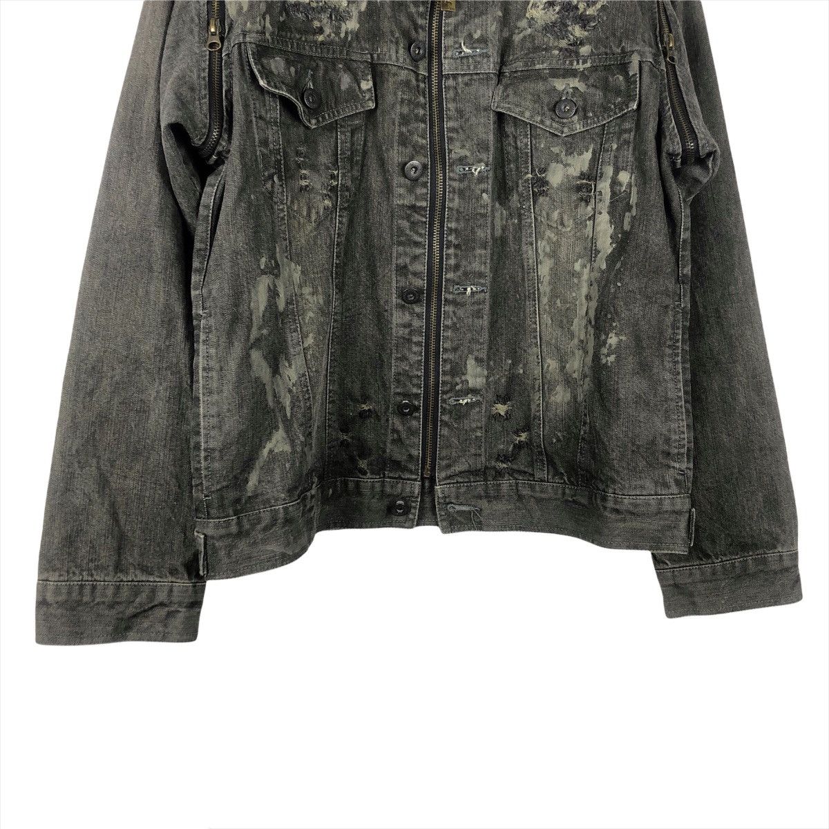 In The Attic In The Attic 🇯🇵 Distressed Detachable Sleeve Denim Jacket Size US M / EU 48-50 / 2 - 10 Thumbnail