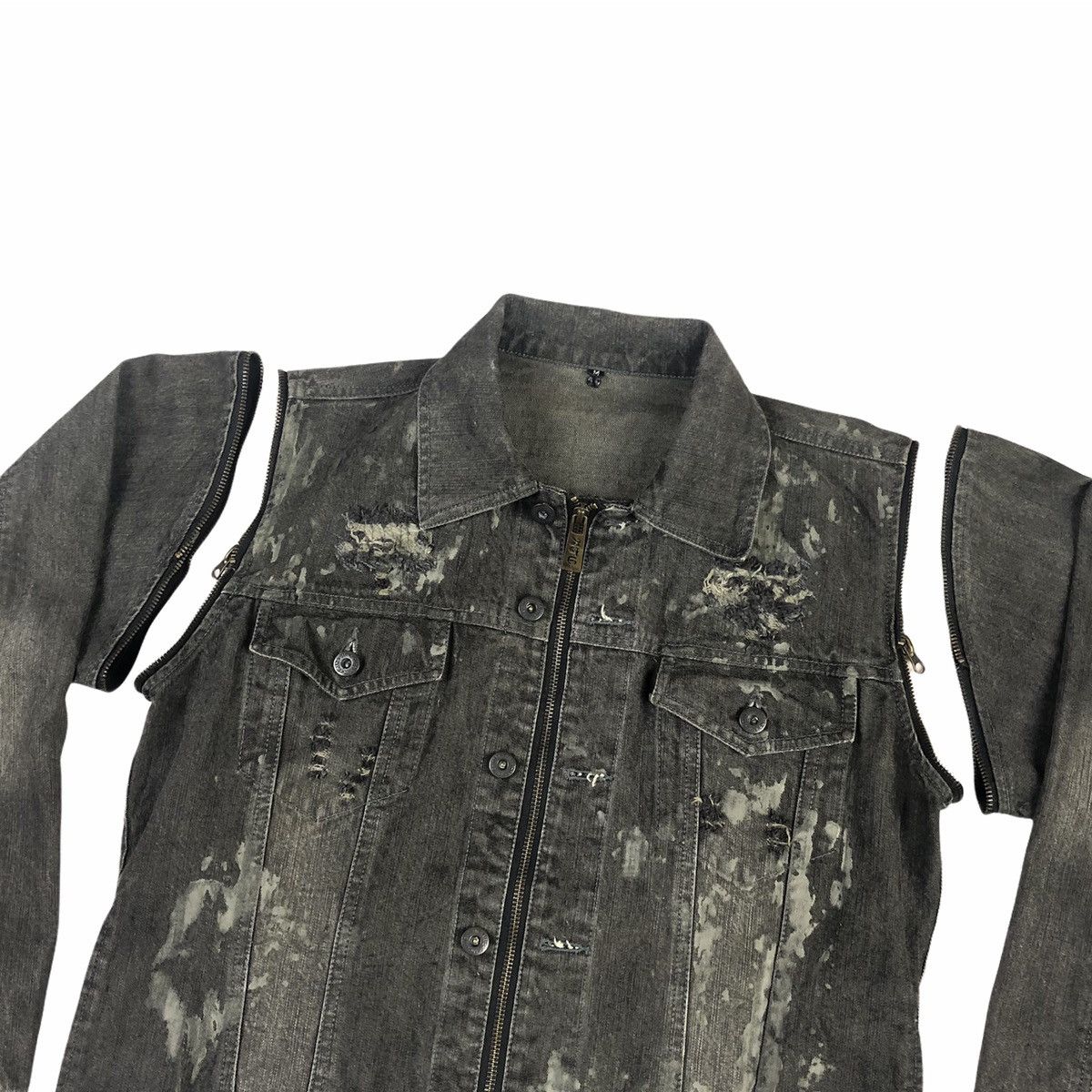 In The Attic In The Attic 🇯🇵 Distressed Detachable Sleeve Denim Jacket Size US M / EU 48-50 / 2 - 2 Thumbnail