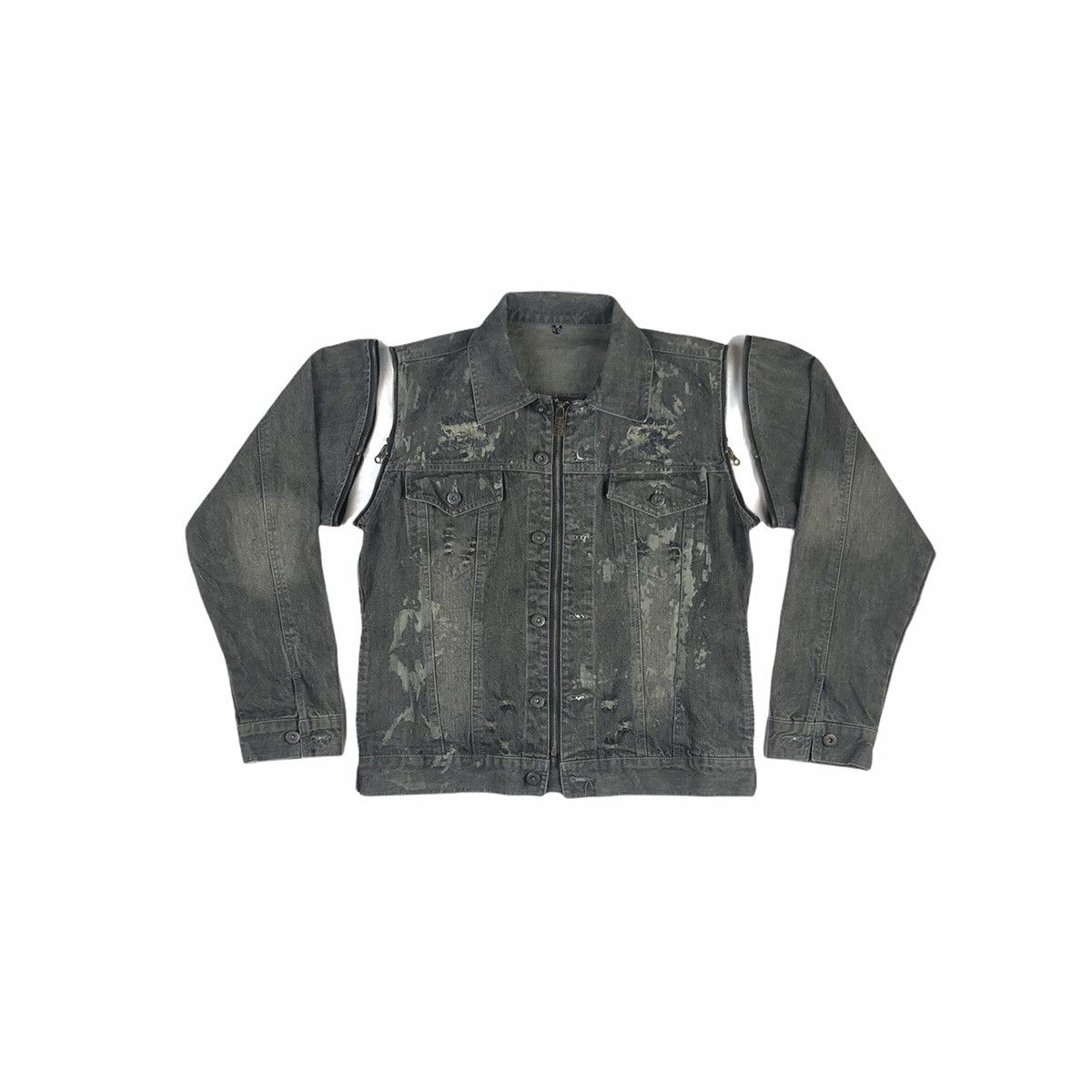In The Attic In The Attic 🇯🇵 Distressed Detachable Sleeve Denim Jacket Size US M / EU 48-50 / 2 - 1 Thumbnail