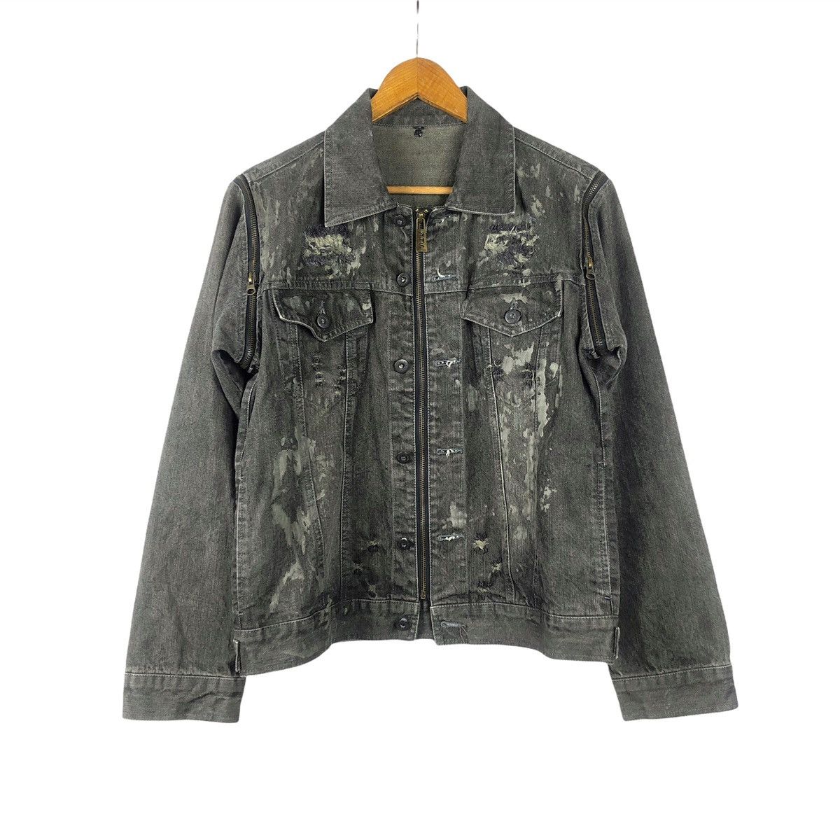In The Attic In The Attic 🇯🇵 Distressed Detachable Sleeve Denim Jacket Size US M / EU 48-50 / 2 - 3 Thumbnail