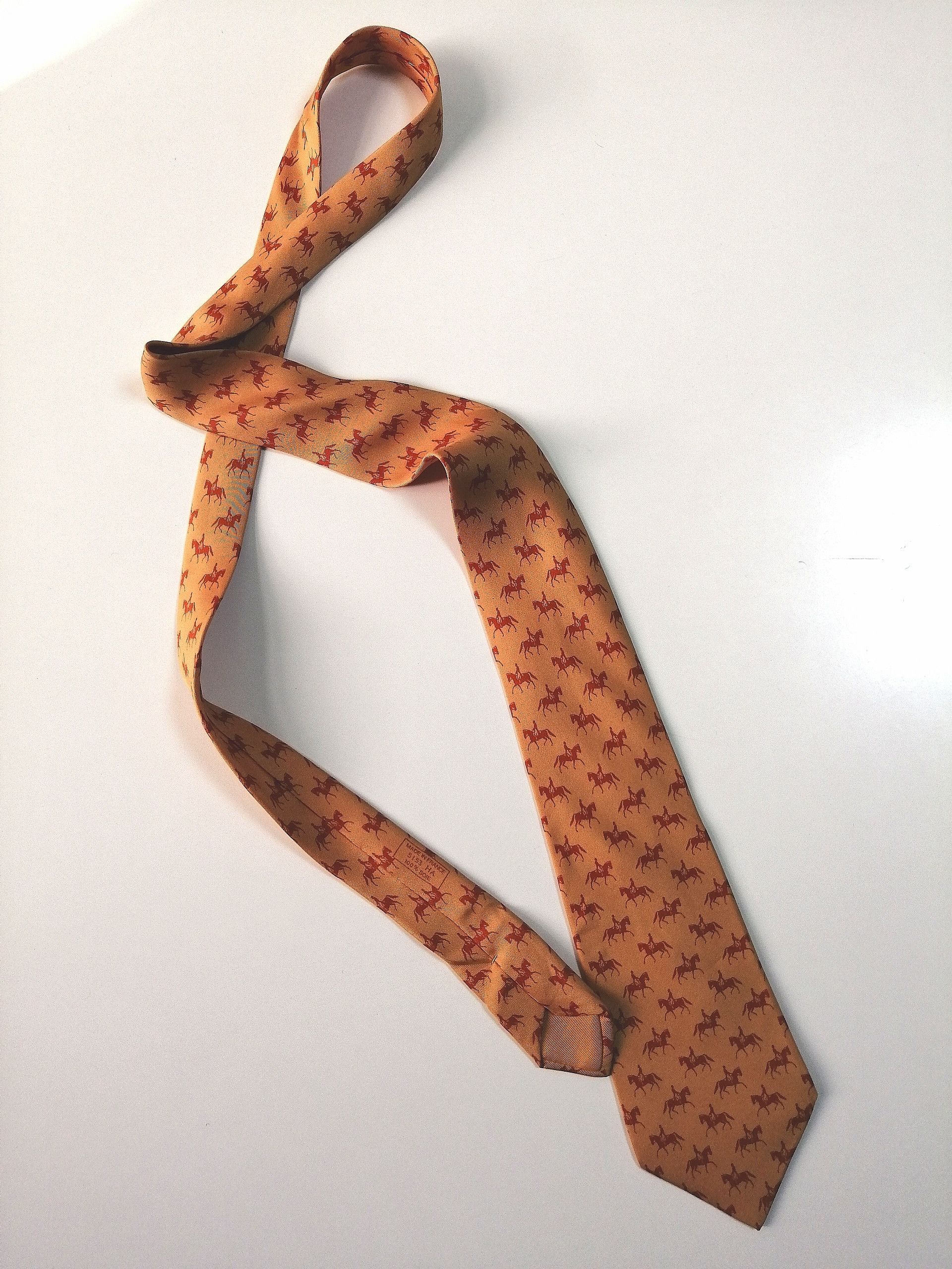 Hermes × Vintage 80s Hermes vintage silk tie Size ONE SIZE - 4 Thumbnail