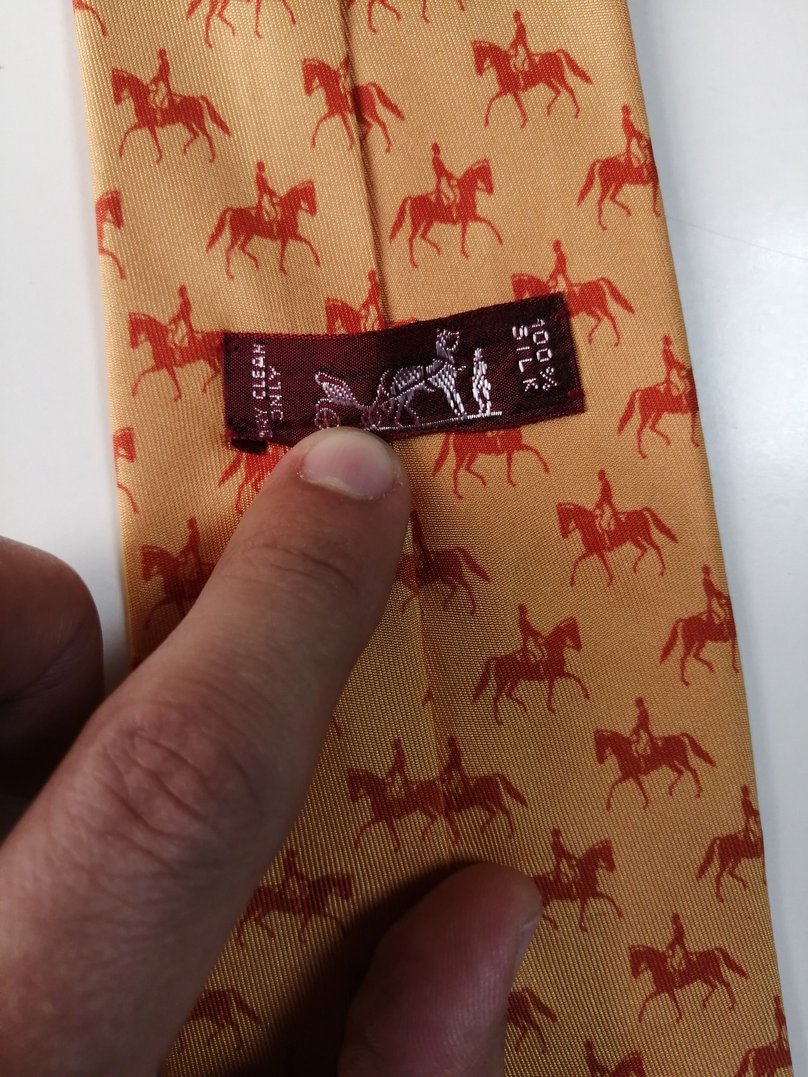 Hermes × Vintage 80s Hermes vintage silk tie Size ONE SIZE - 3 Thumbnail