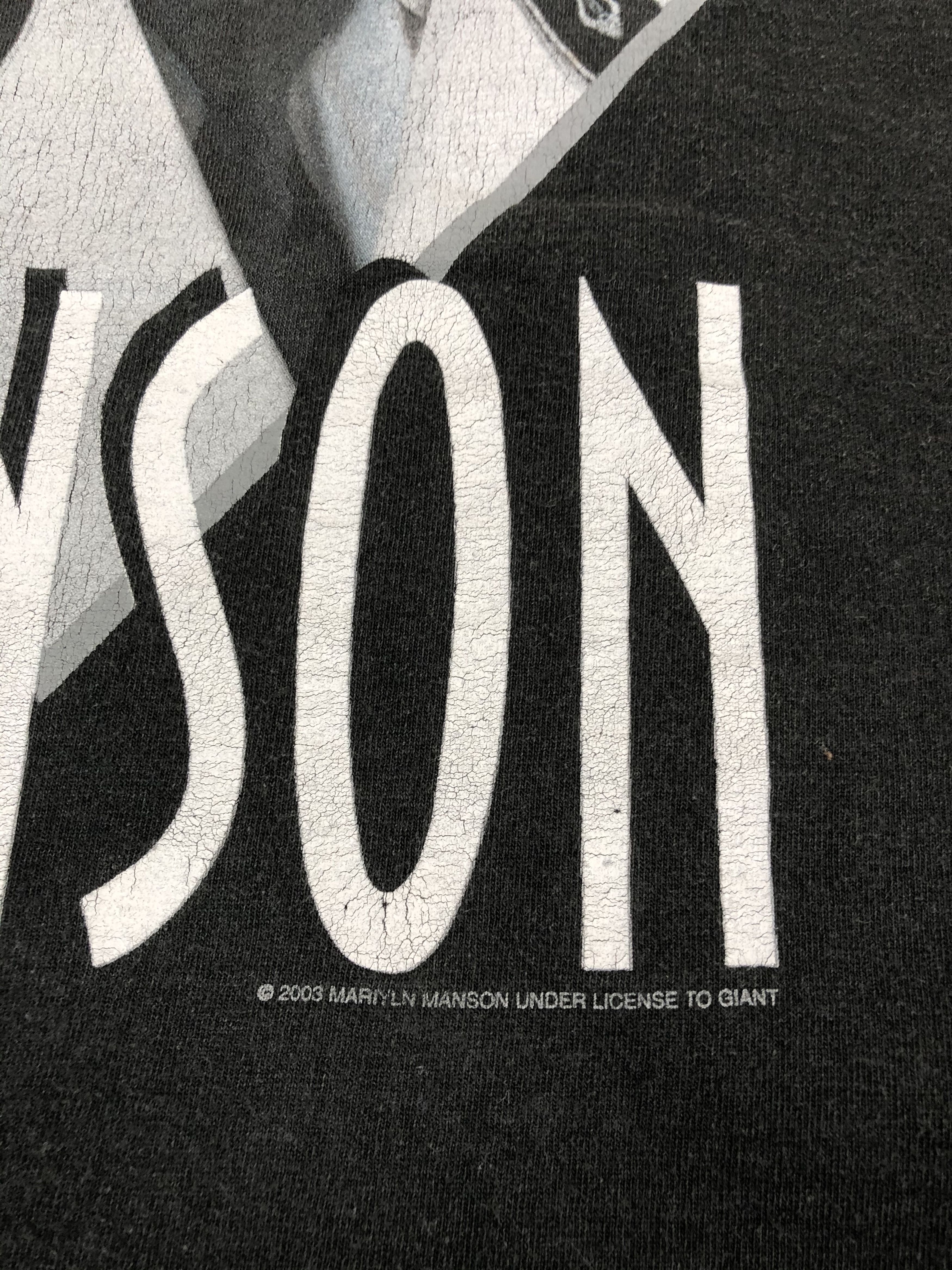 Band Tees Vintage 2003 Marilyn Manson Grotesk Tour (Nine Inch Nails) Size US M / EU 48-50 / 2 - 7 Thumbnail