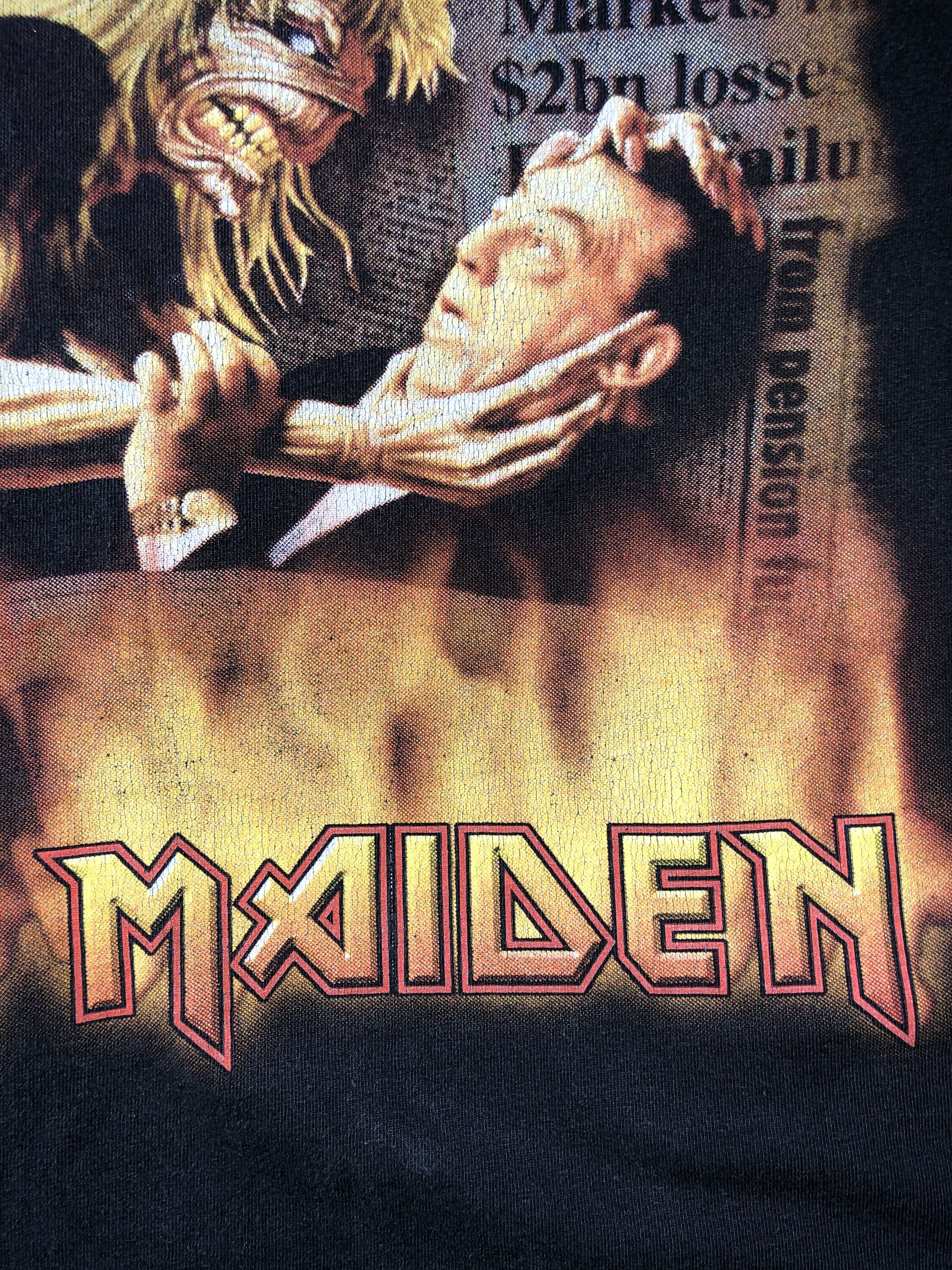 Band Tees Vintage 90s Iron Maiden (Judas Priest Black Sabbath AC/DC) Size US L / EU 52-54 / 3 - 7 Thumbnail