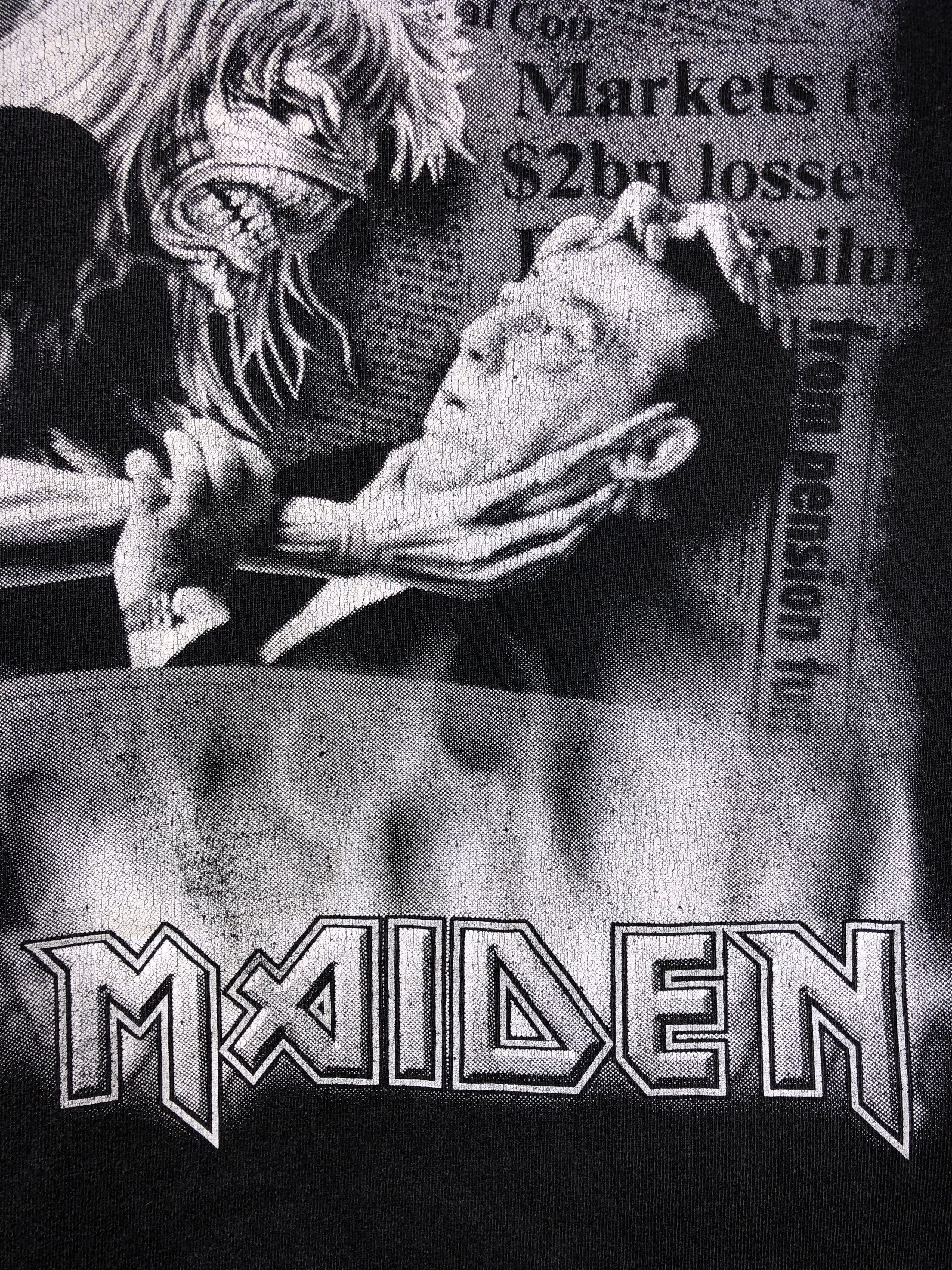 Band Tees Vintage 90s Iron Maiden (Judas Priest Black Sabbath AC/DC) Size US L / EU 52-54 / 3 - 12 Thumbnail
