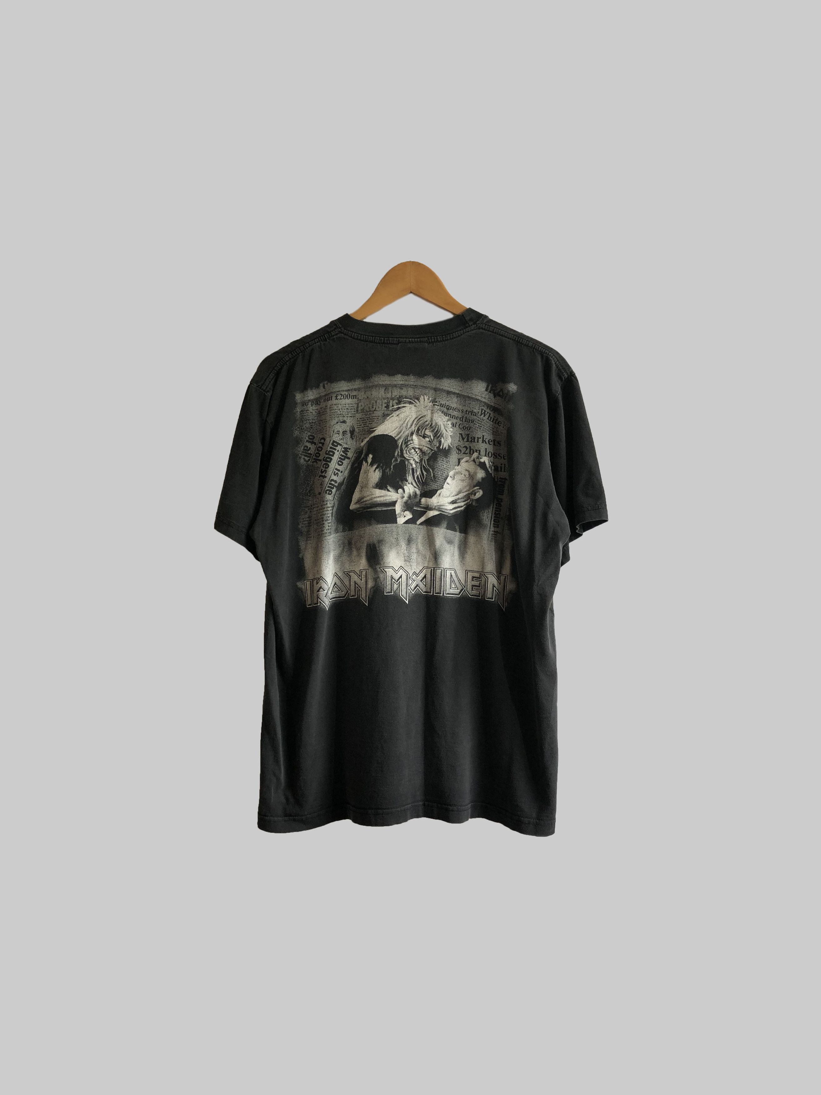 Band Tees Vintage 90s Iron Maiden (Judas Priest Black Sabbath AC/DC) Size US L / EU 52-54 / 3 - 8 Thumbnail