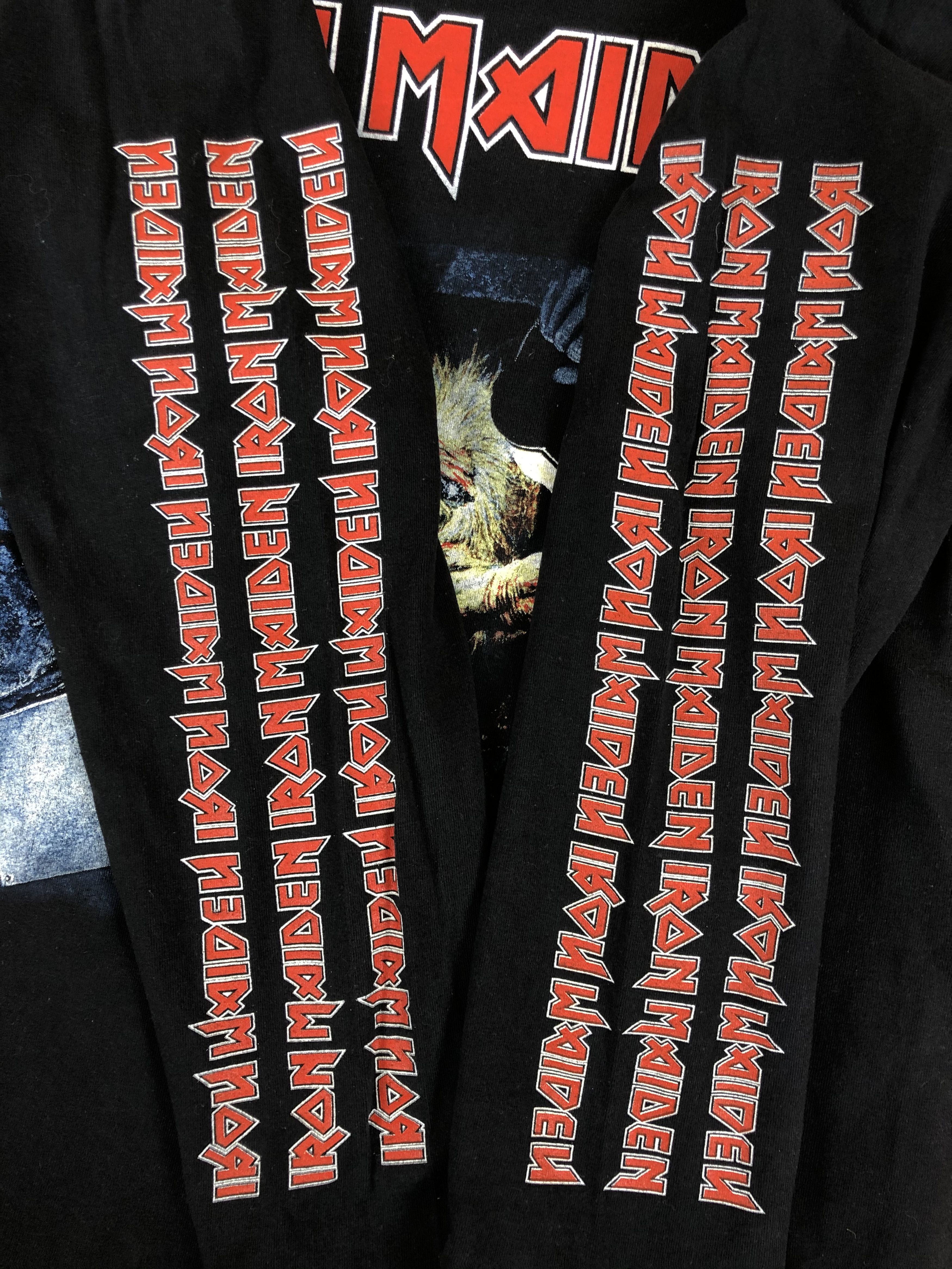 Band Tees Vintage 90s Iron Maiden (Judas Priest Black Sabbath AC/DC) Size US L / EU 52-54 / 3 - 9 Thumbnail
