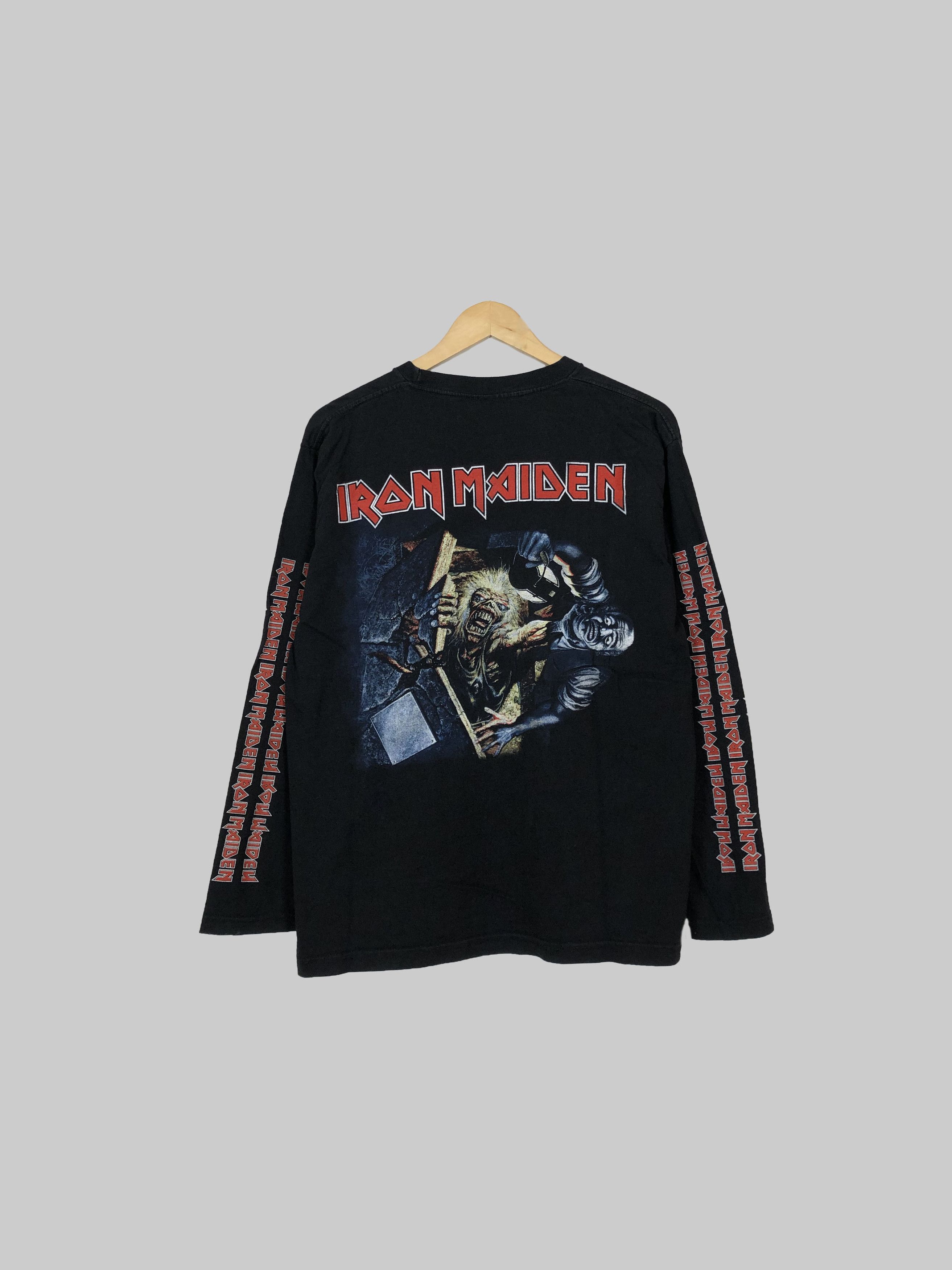 Band Tees Vintage 90s Iron Maiden (Judas Priest Black Sabbath AC/DC) Size US L / EU 52-54 / 3 - 2 Thumbnail