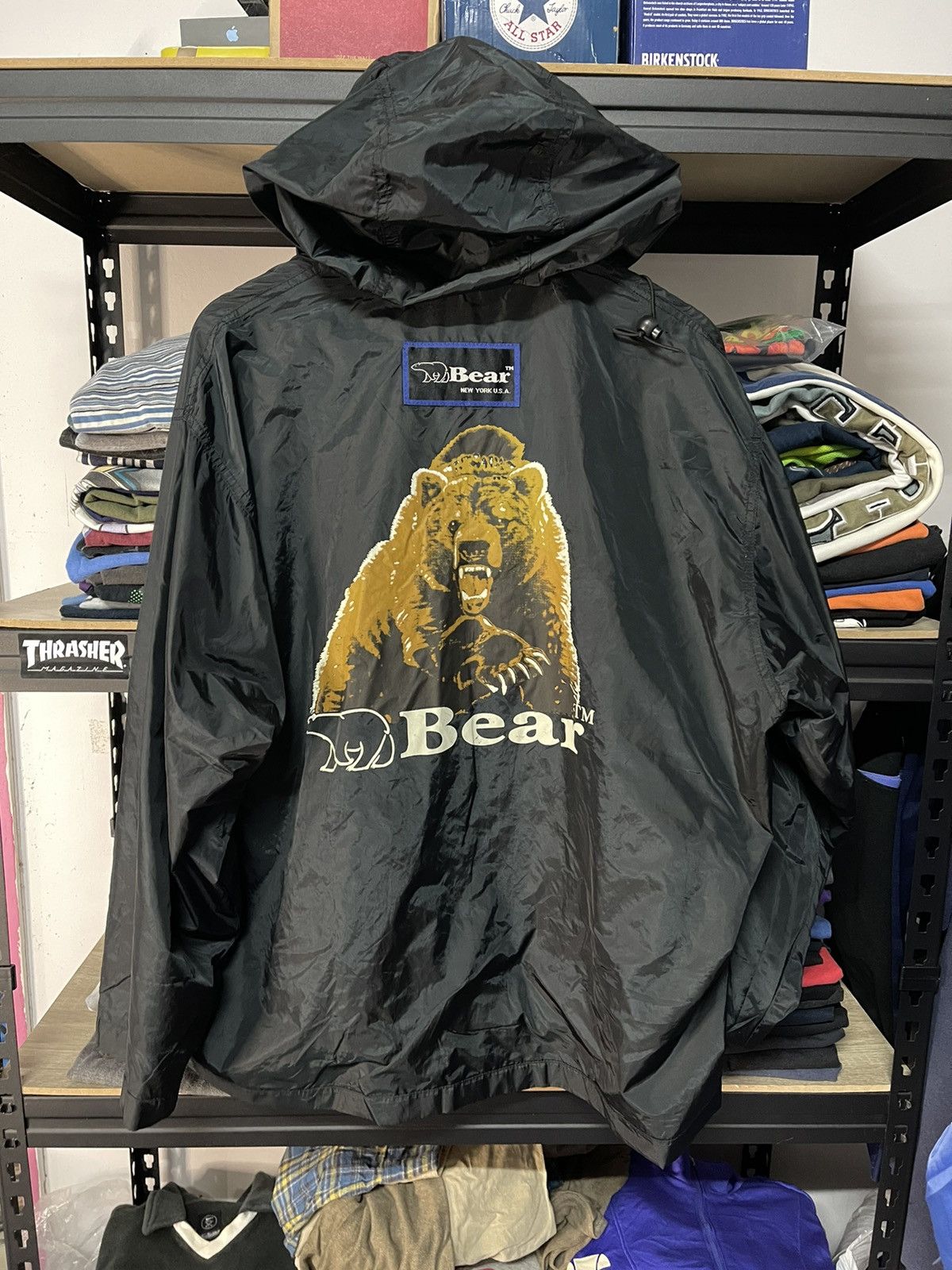 Vintage Vintage Bear Reversible Windbreaker Jacket Big Logo Size US XL / EU 56 / 4 - 1 Thumbnail