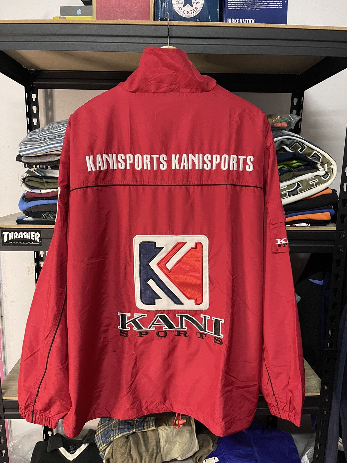 Red Windbreaker Karl Kani Sport Windbreaker Vintage 90s Kani