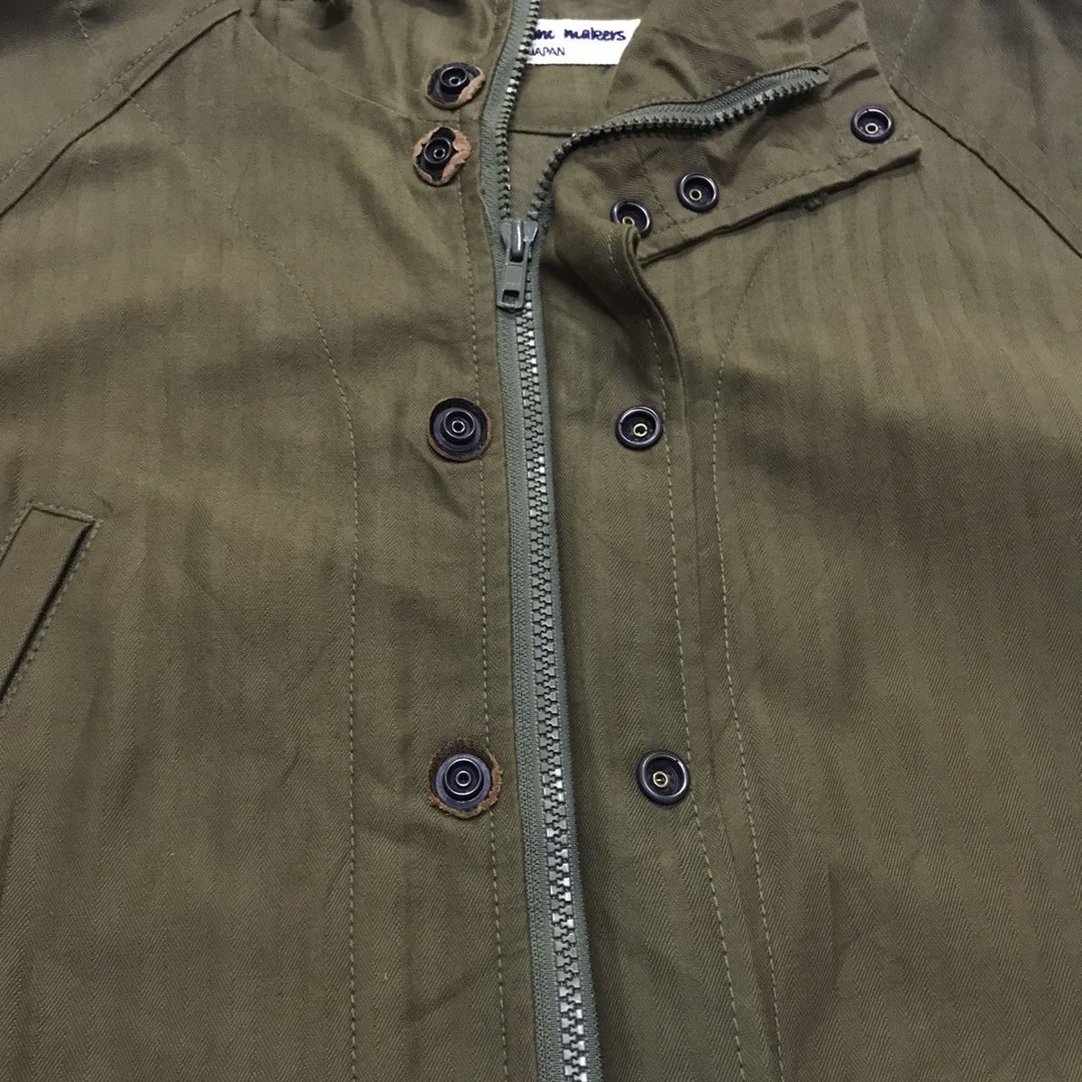 Japanese Brand Vintage HBT 15jyugo buttom makers zipper hoodie Size US M / EU 48-50 / 2 - 8 Thumbnail