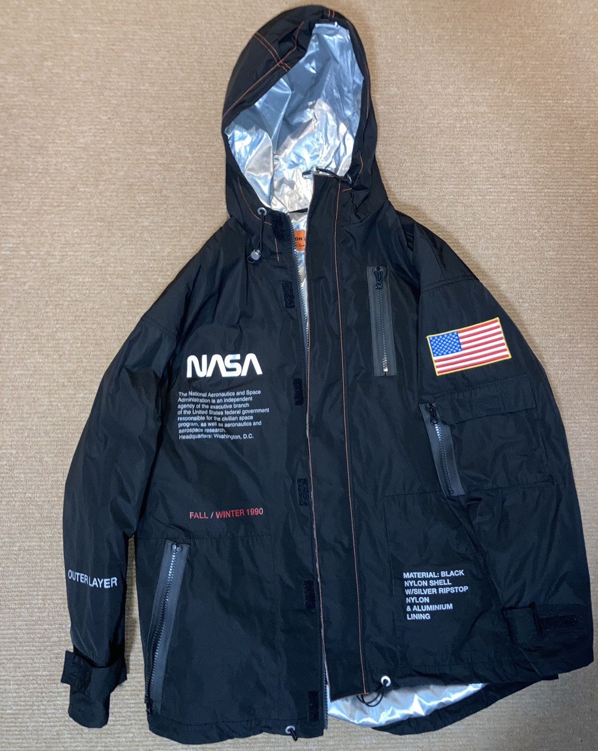 Heron Preston Heron Preston NASA tech parka Fall Winter 1990 Jacket Grailed