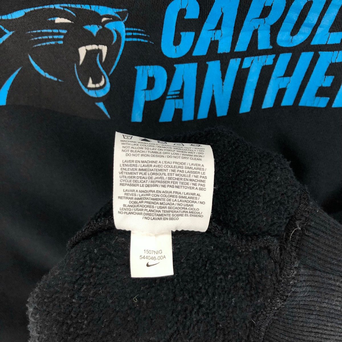 NFL Vintage Nike NFL Carolina Panthers Hoodie Big Logo Size US L / EU 52-54 / 3 - 11 Thumbnail