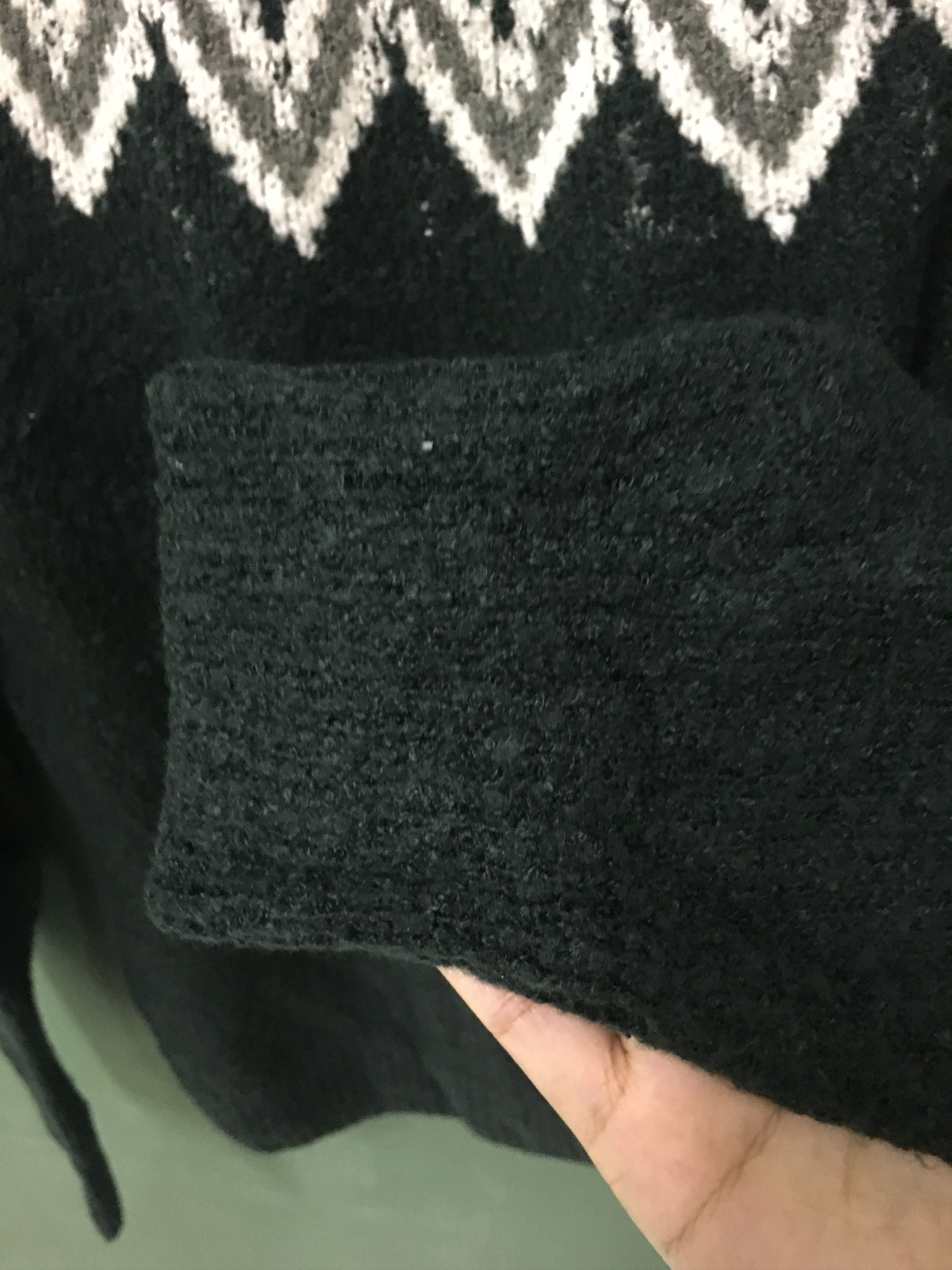 Aran Isles Knitwear × Japanese Brand TAKAIQ Fair Isle Argyle Pullover Dropshoulder Knit Pattern Size US M / EU 48-50 / 2 - 3 Thumbnail