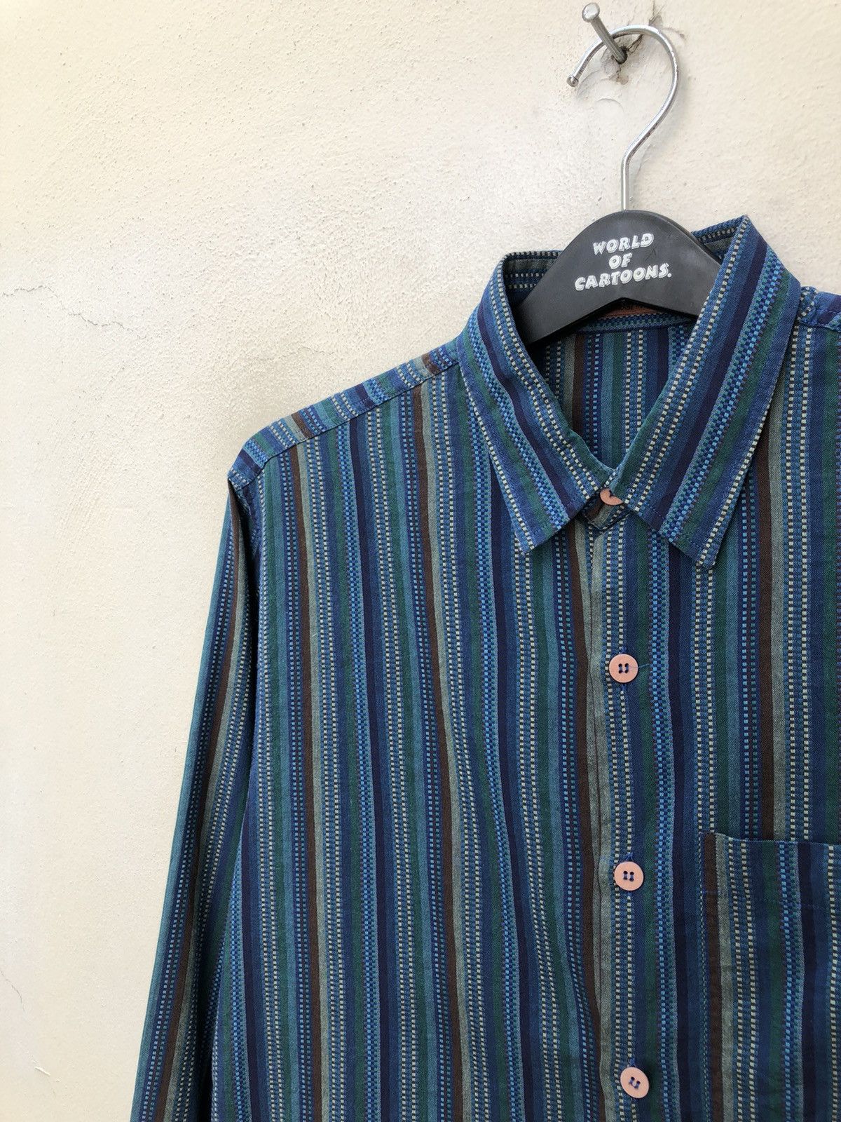 Missoni Vintage Missoni Italy Woven Striped Tribal Button Shirt Size US M / EU 48-50 / 2 - 7 Thumbnail