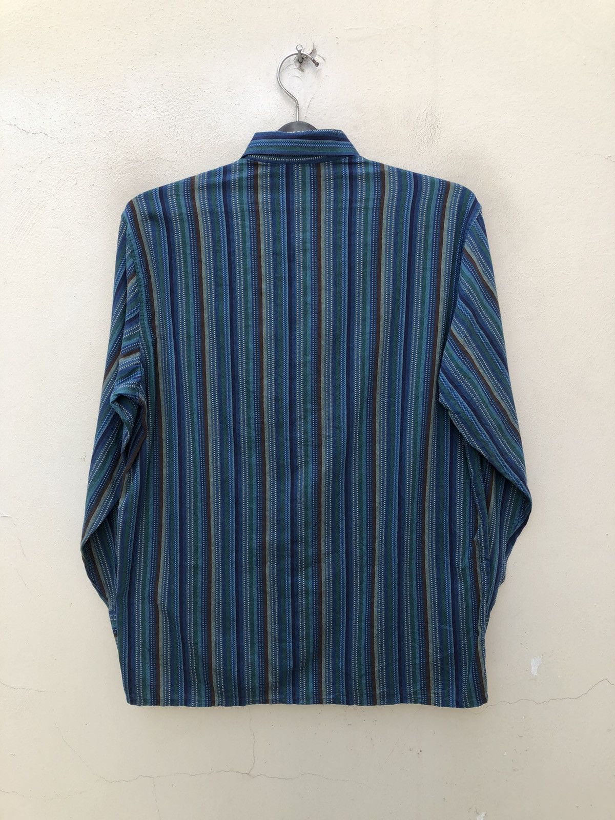 Missoni Vintage Missoni Italy Woven Striped Tribal Button Shirt Size US M / EU 48-50 / 2 - 11 Thumbnail
