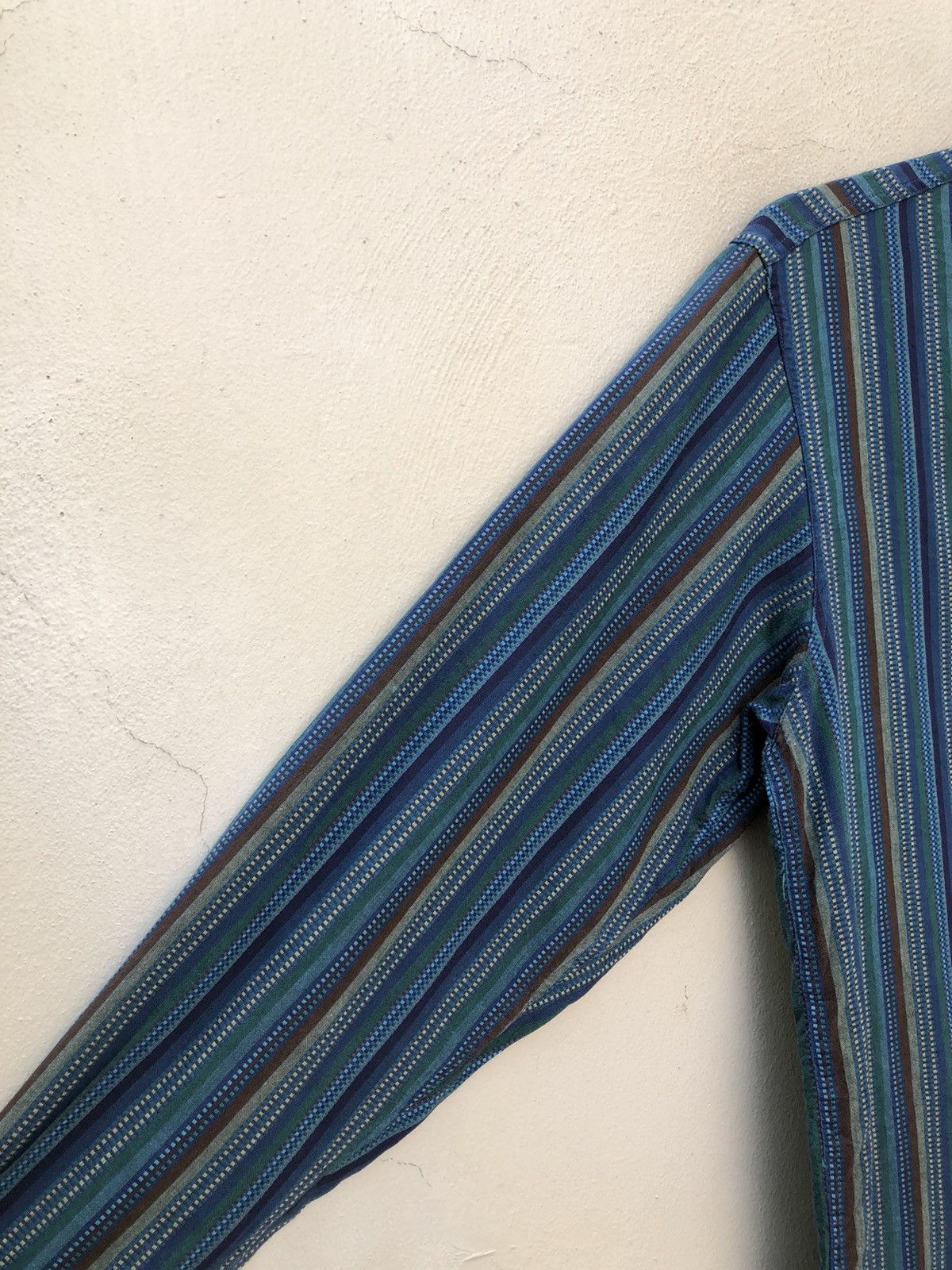 Missoni Vintage Missoni Italy Woven Striped Tribal Button Shirt Size US M / EU 48-50 / 2 - 8 Thumbnail