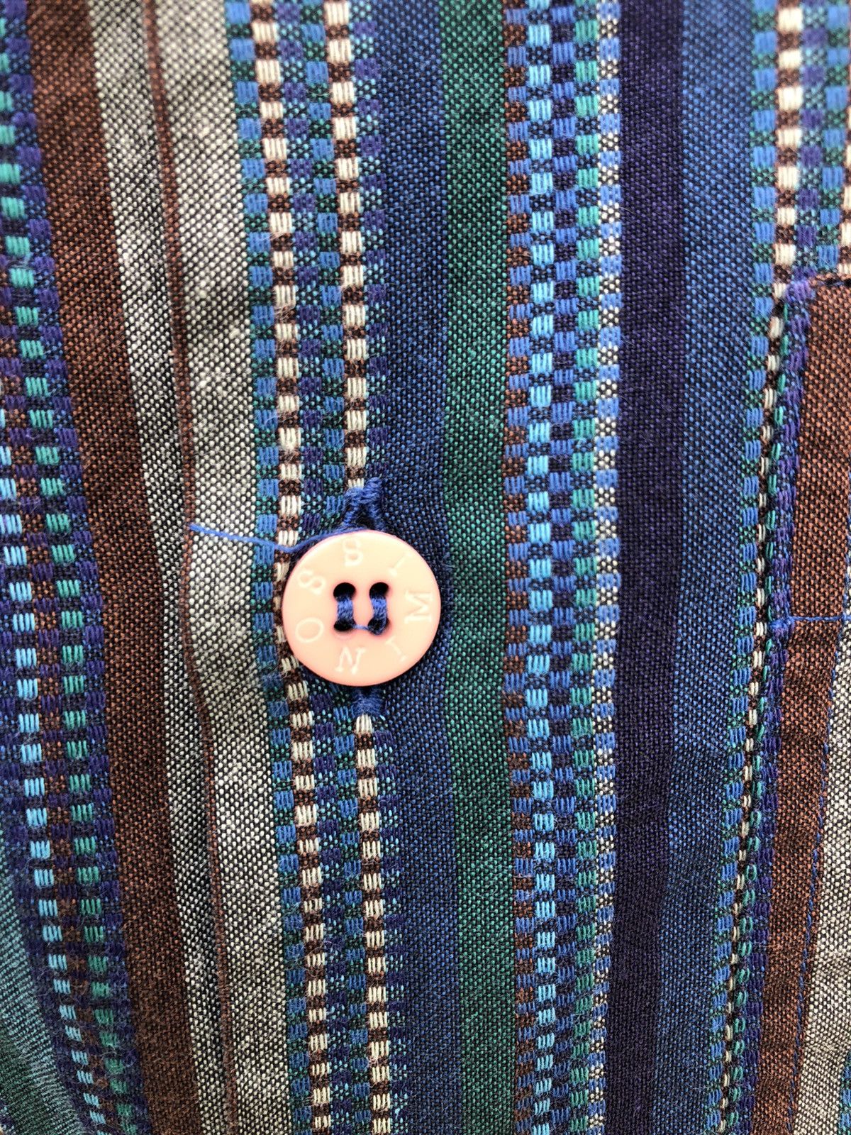 Missoni Vintage Missoni Italy Woven Striped Tribal Button Shirt Size US M / EU 48-50 / 2 - 10 Thumbnail