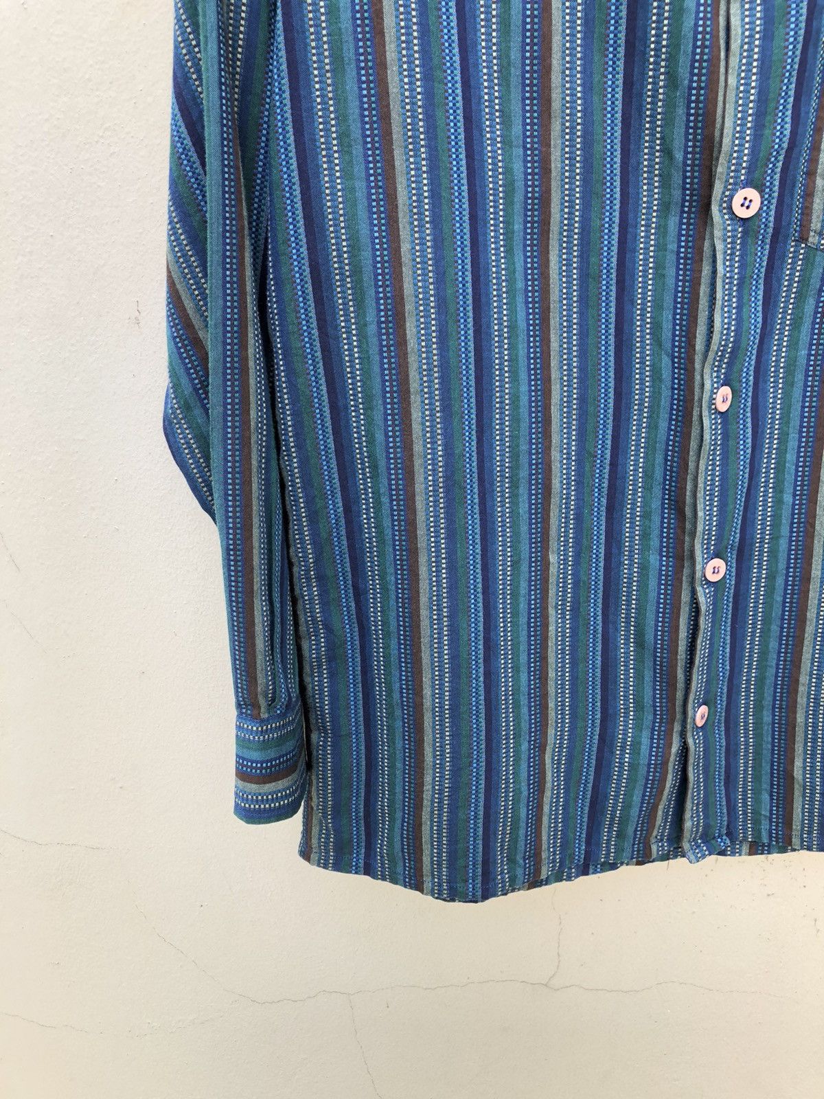 Missoni Vintage Missoni Italy Woven Striped Tribal Button Shirt Size US M / EU 48-50 / 2 - 3 Thumbnail