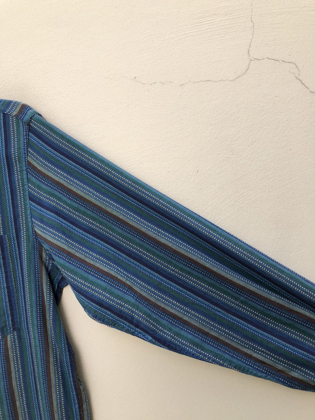 Missoni Vintage Missoni Italy Woven Striped Tribal Button Shirt Size US M / EU 48-50 / 2 - 5 Thumbnail
