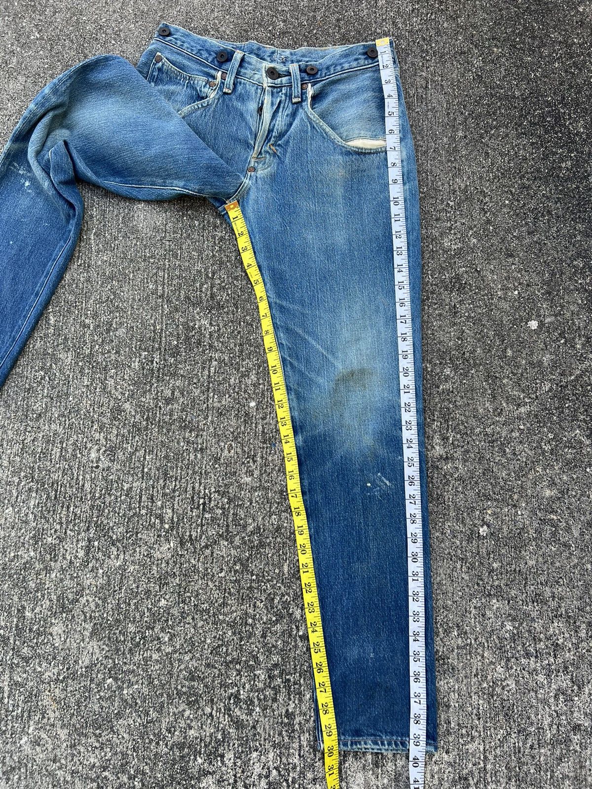 Levi's Levi's Red Made in Japan Jerky Patch Buttonfly Denim Jeans Size US 30 / EU 46 - 4 Thumbnail