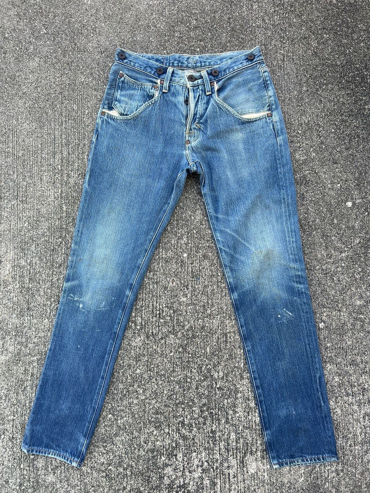 Levi's Levi's Red Made in Japan Jerky Patch Buttonfly Denim Jeans Size US 30 / EU 46 - 1 Thumbnail