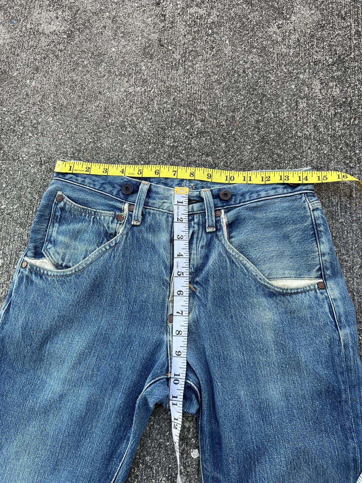 Levi's Levi's Red Made in Japan Jerky Patch Buttonfly Denim Jeans Size US 30 / EU 46 - 2 Thumbnail