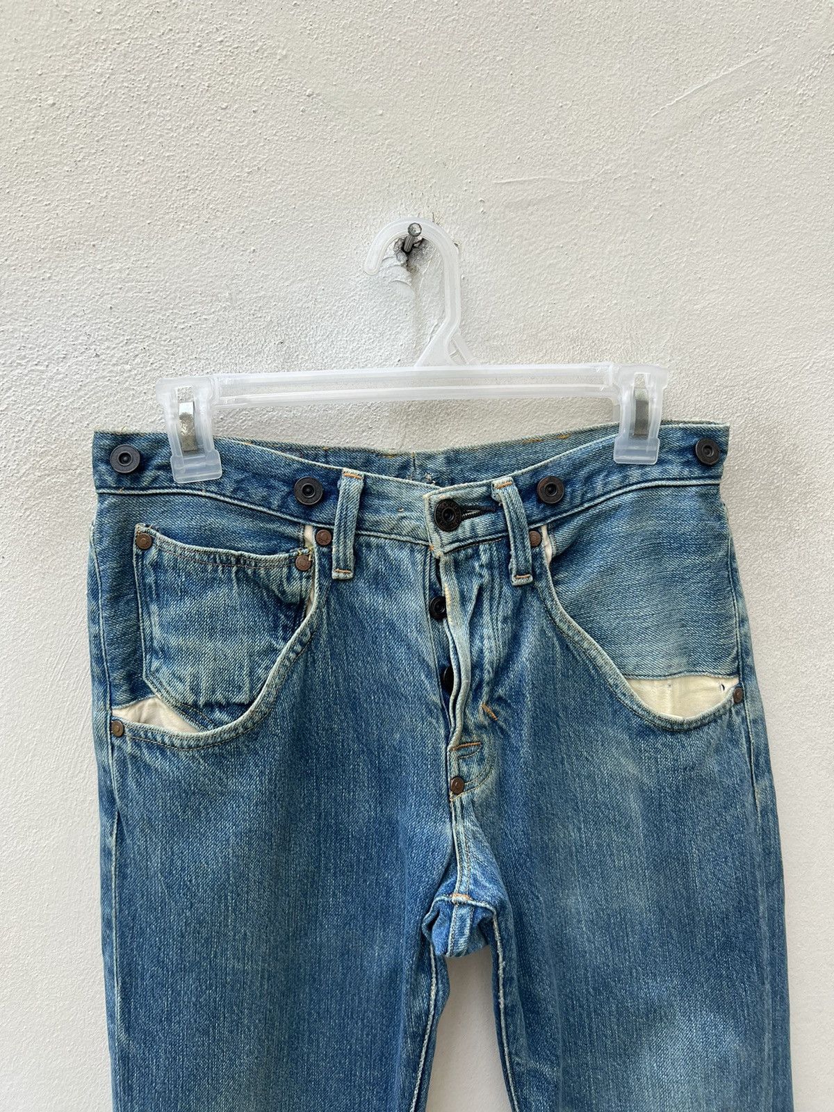 Levi's Levi's Red Made in Japan Jerky Patch Buttonfly Denim Jeans Size US 30 / EU 46 - 7 Thumbnail