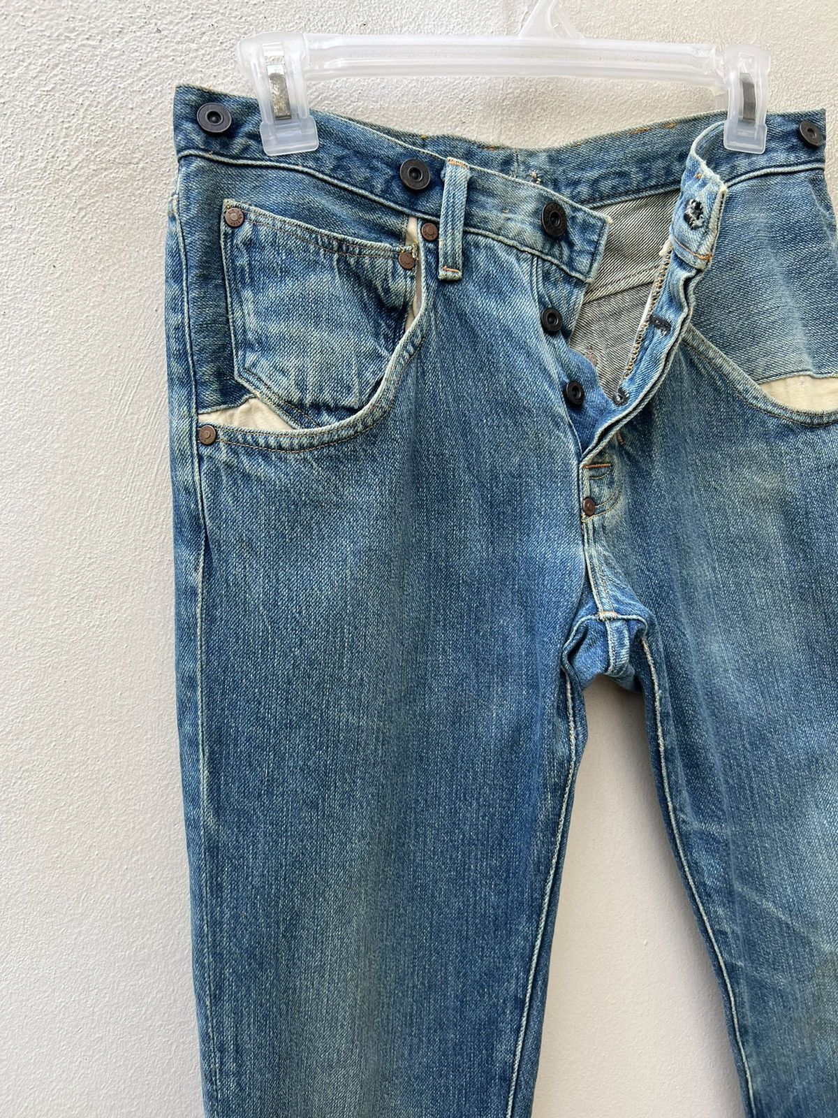 Levi's Levi's Red Made in Japan Jerky Patch Buttonfly Denim Jeans Size US 30 / EU 46 - 8 Thumbnail