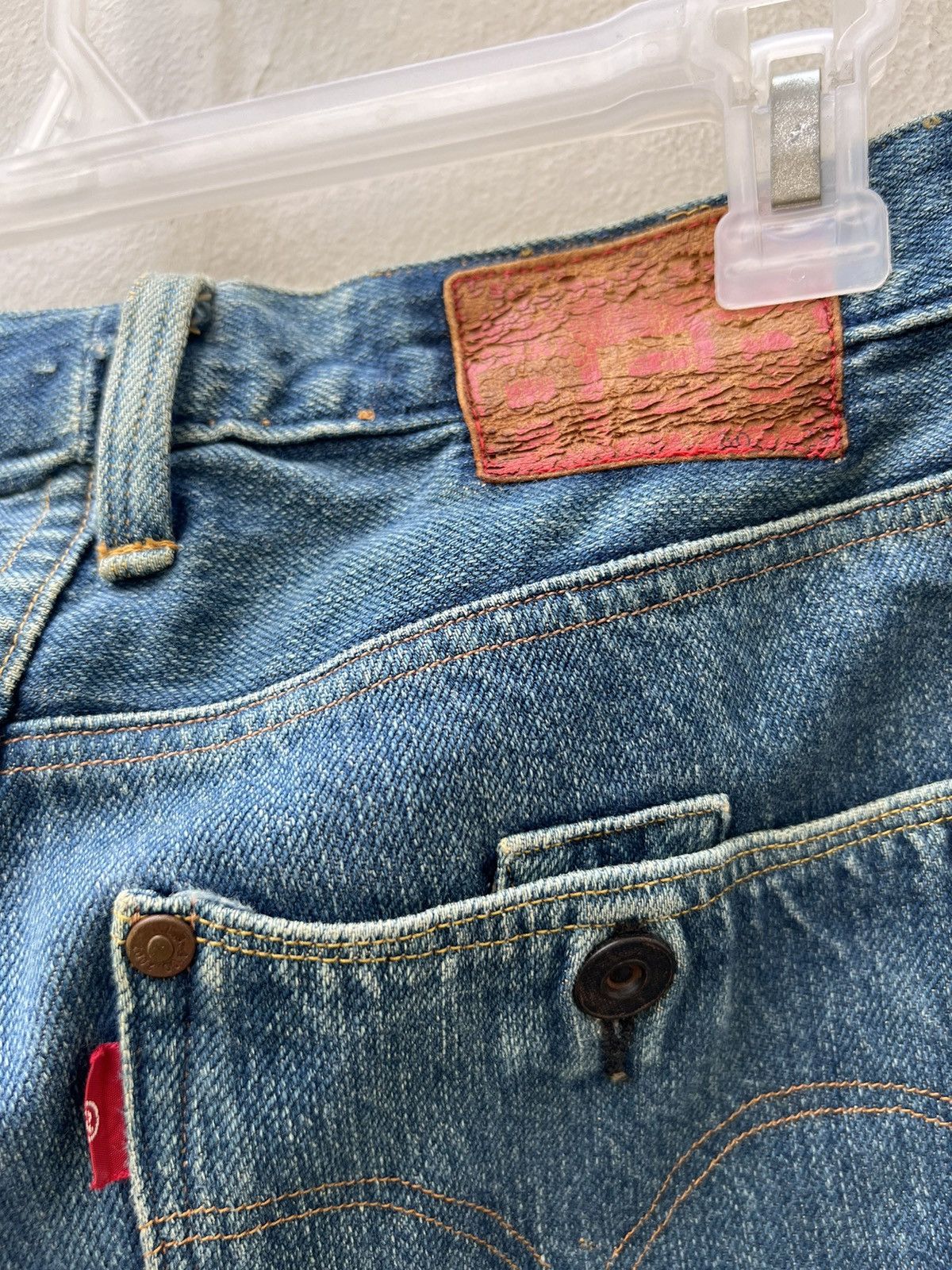 Levi's Levi's Red Made in Japan Jerky Patch Buttonfly Denim Jeans Size US 30 / EU 46 - 20 Thumbnail