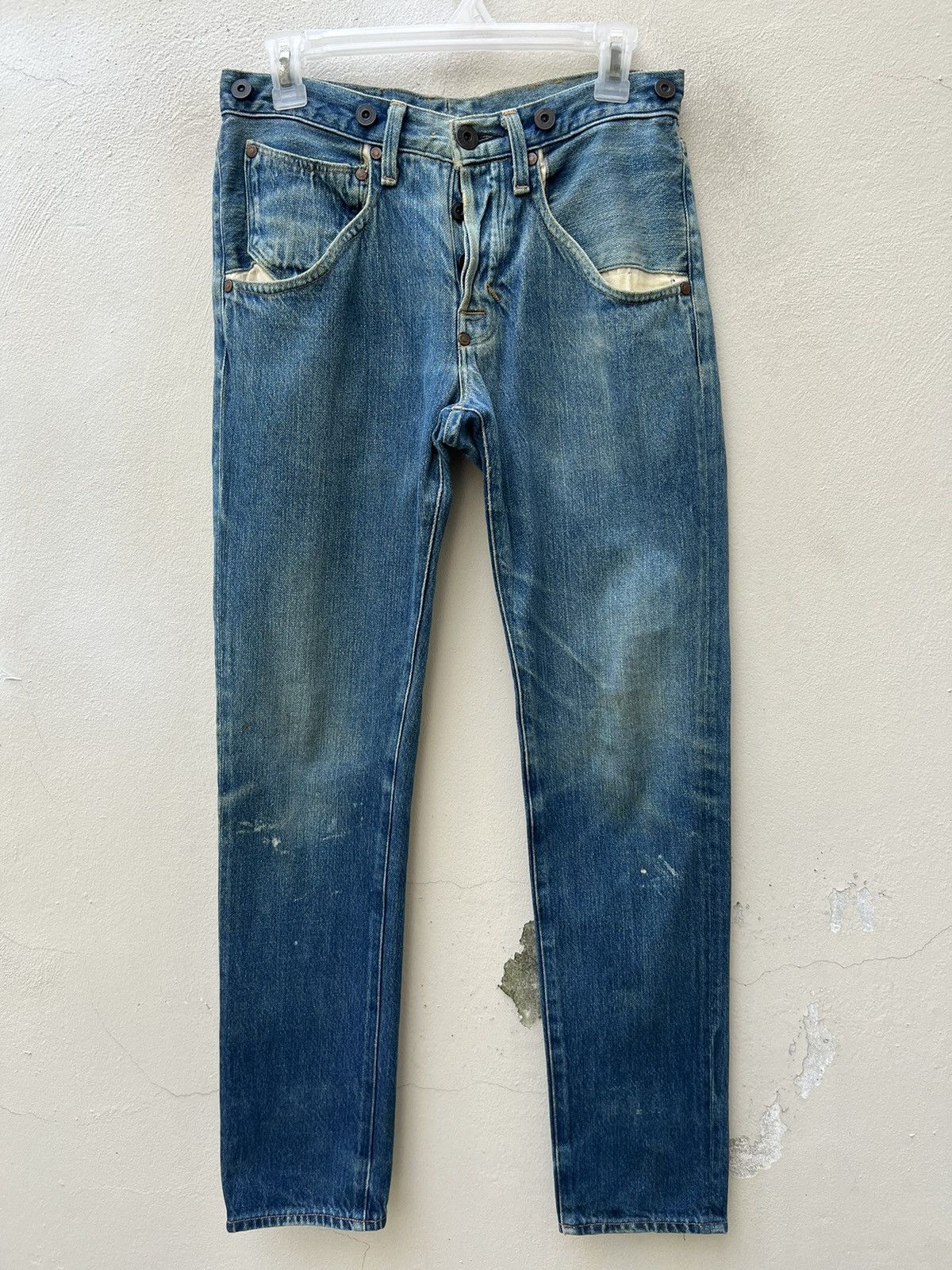 Levi's Levi's Red Made in Japan Jerky Patch Buttonfly Denim Jeans Size US 30 / EU 46 - 6 Thumbnail