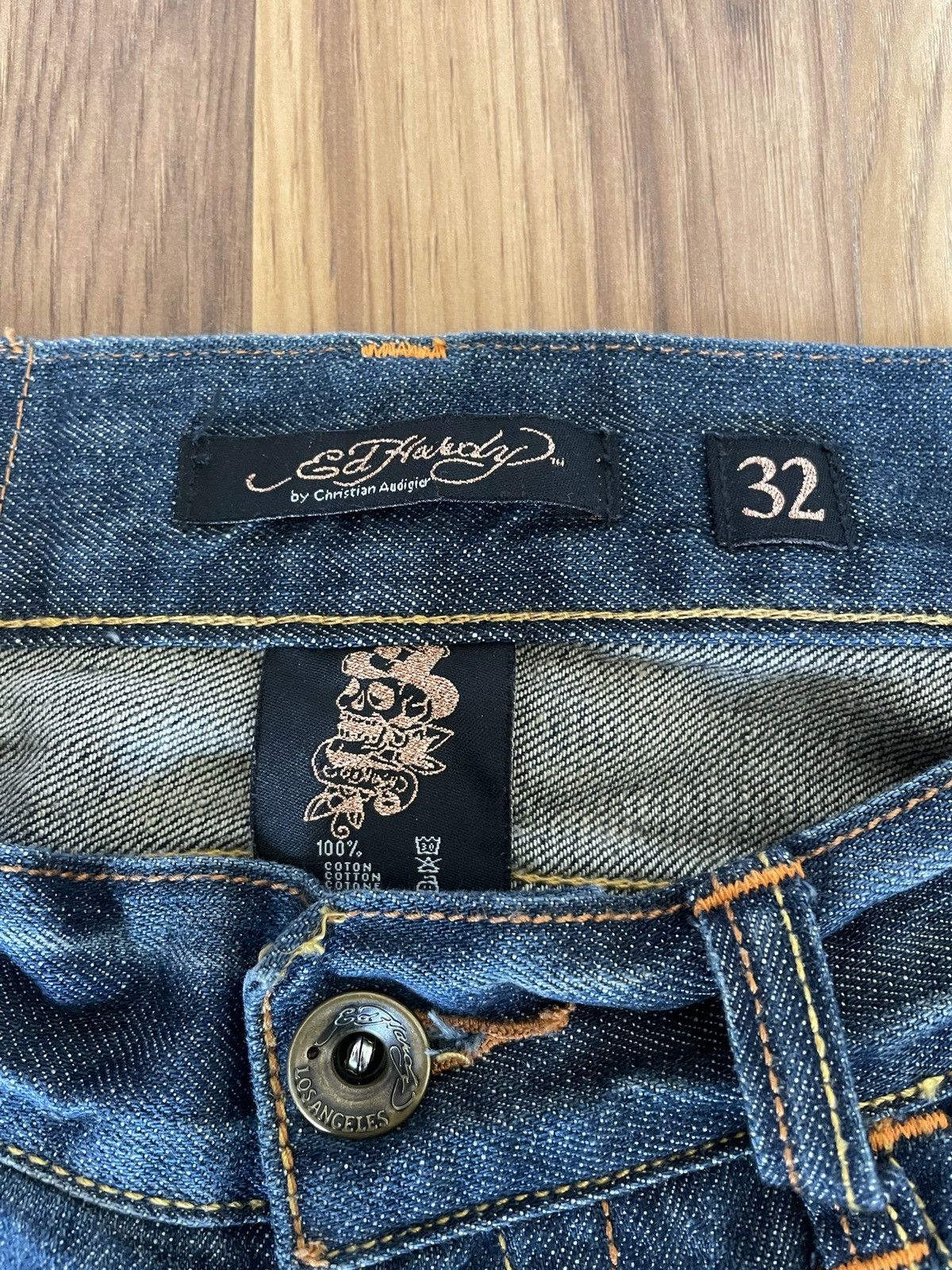 Christian Audigier × Ed Hardy Embroidered Tiger Denim Size US 32 / EU 48 - 5 Thumbnail