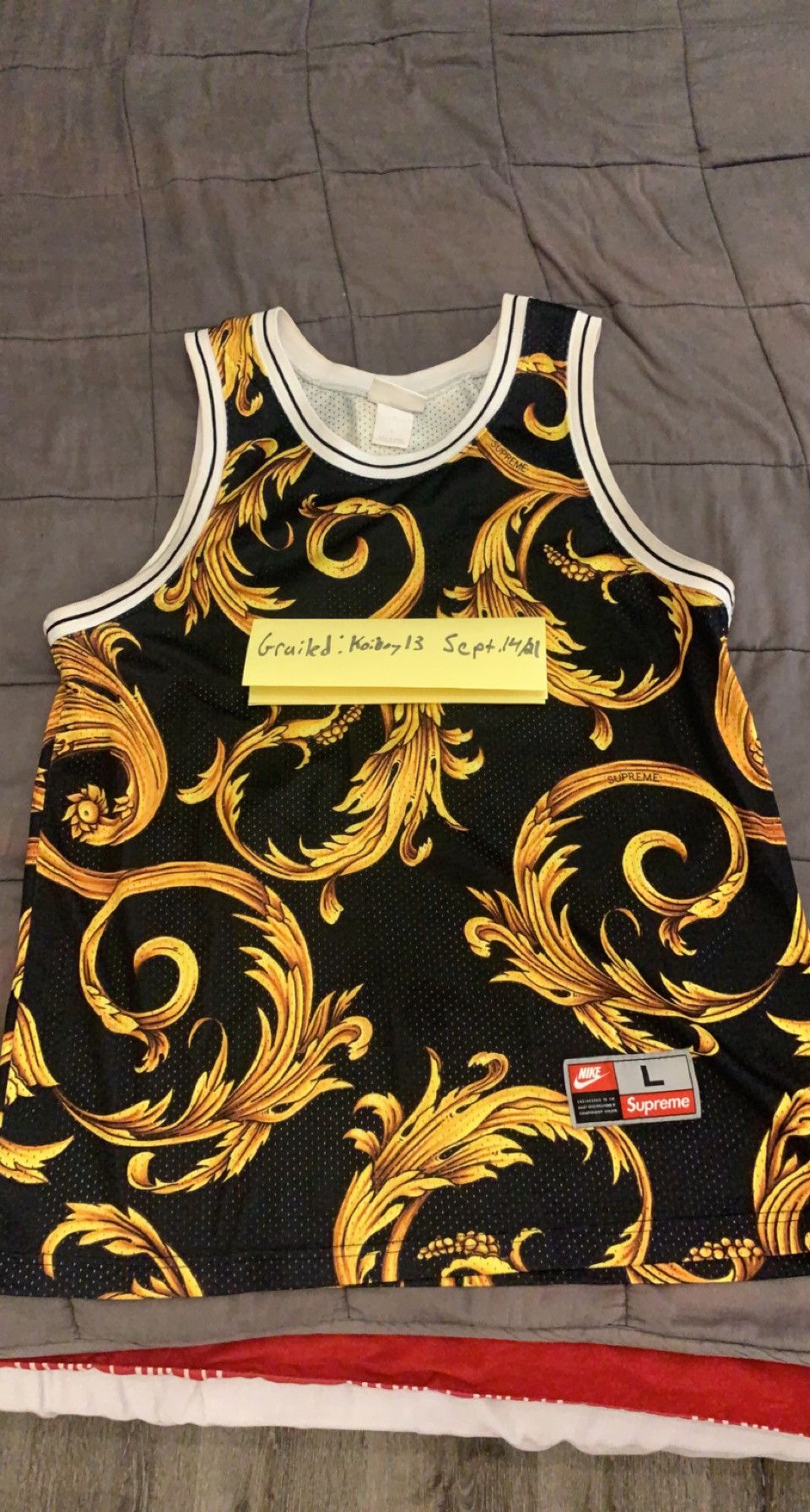 Nike × Supreme Supreme versace print nike basketball jersey | Grailed