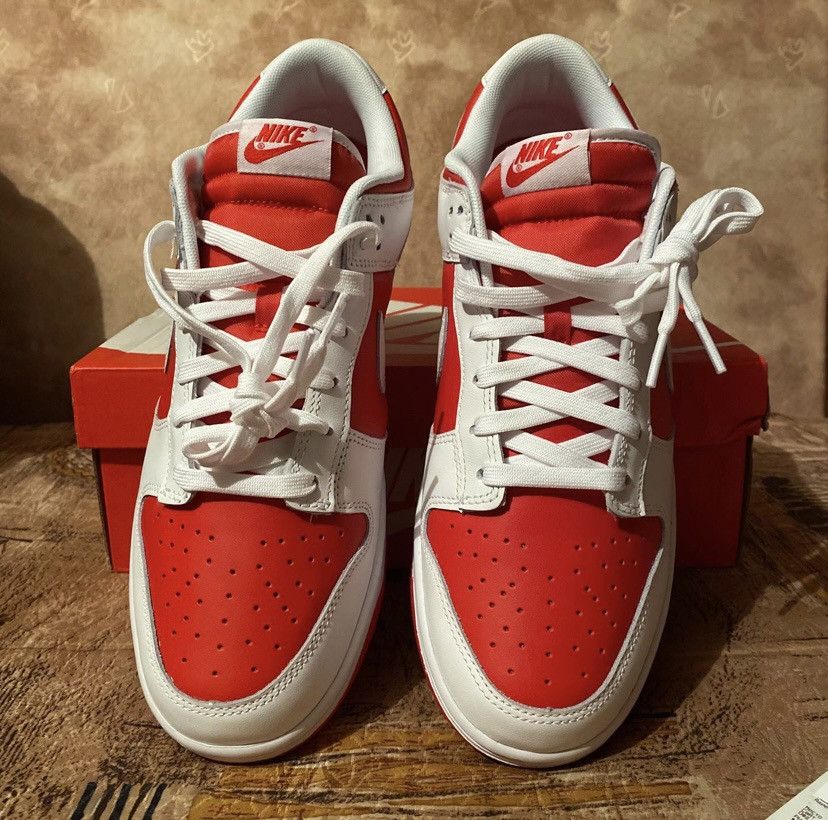 Nike Nike Dunk Low Championship Red (2021) Size US 11.5 / EU 44-45 - 3 Thumbnail