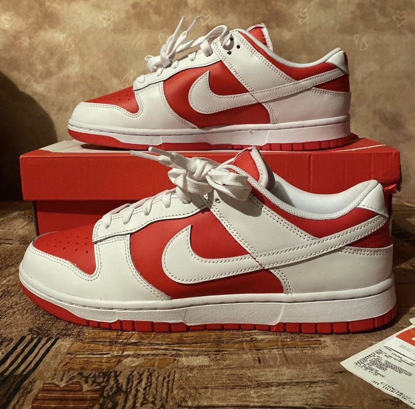 Nike Nike Dunk Low Championship Red (2021) Size US 11.5 / EU 44-45 - 2 Thumbnail