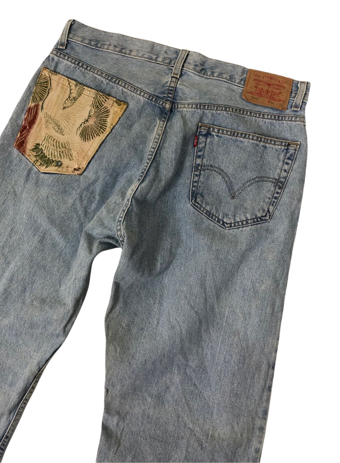 Levi's Levis 505 Distressed Denim Jeans Size US 35 - 9 Thumbnail