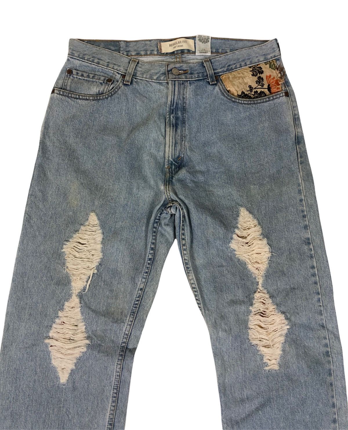 Levi's Levis 505 Distressed Denim Jeans Size US 35 - 3 Thumbnail