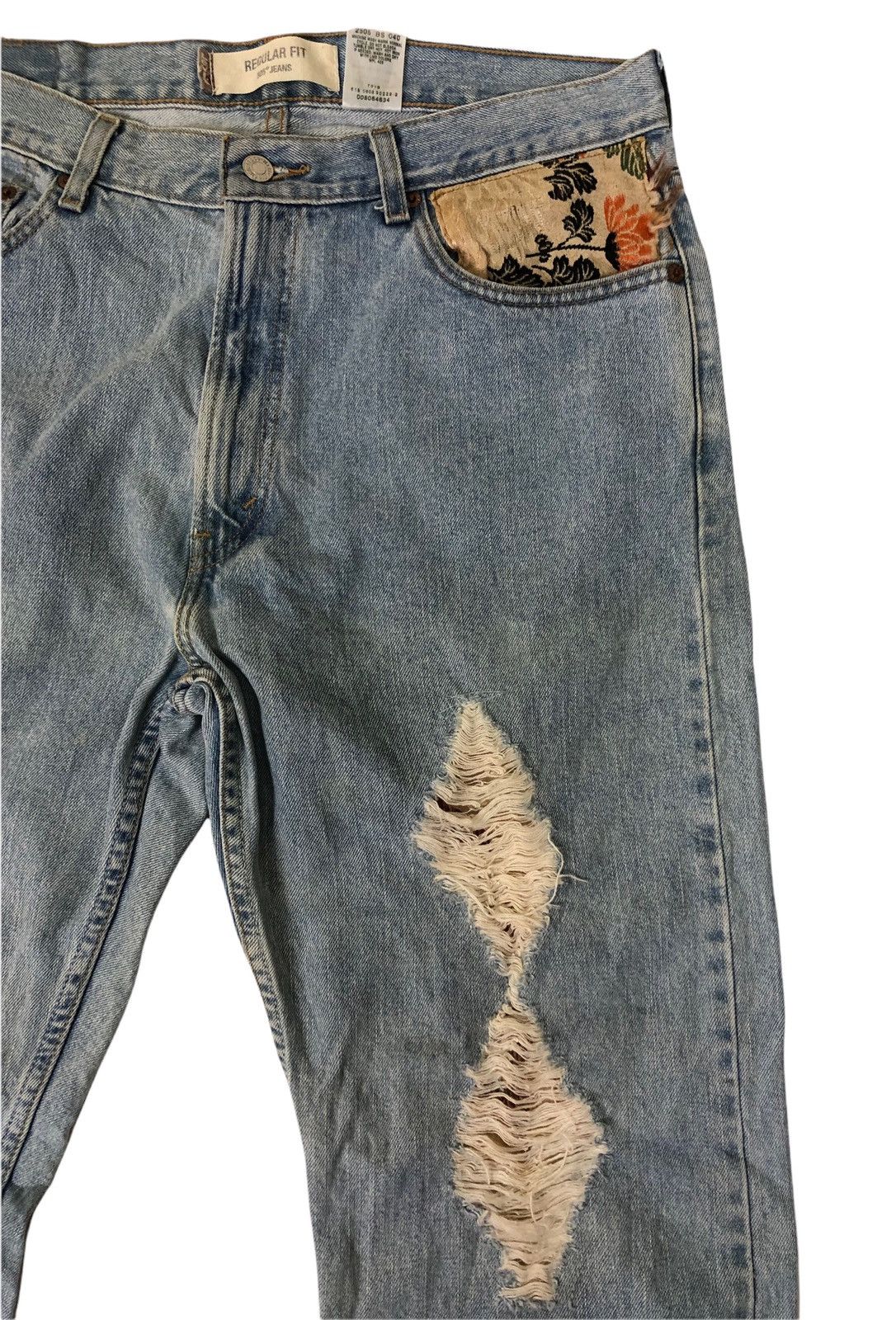 Levi's Levis 505 Distressed Denim Jeans Size US 35 - 6 Thumbnail