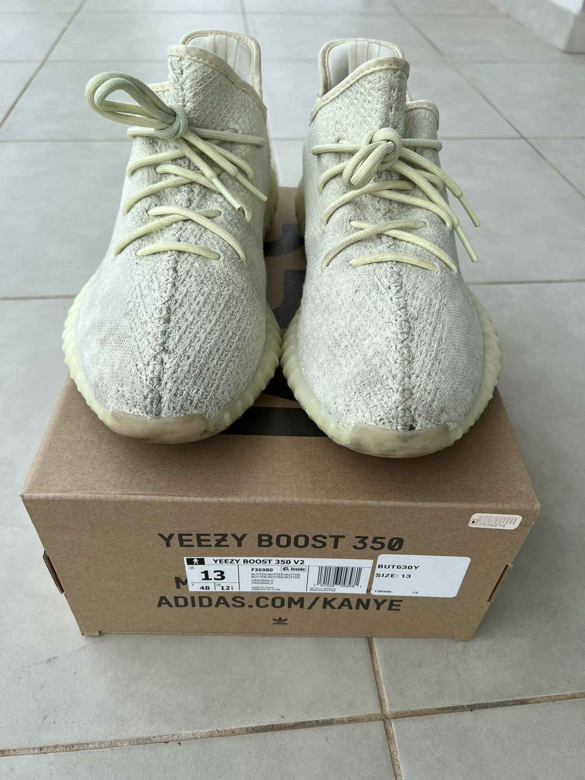 Adidas × Kanye West YEEZY BOOST 350 V2 BUTTER US 12 Size US 13 / EU 46 - 2 Thumbnail