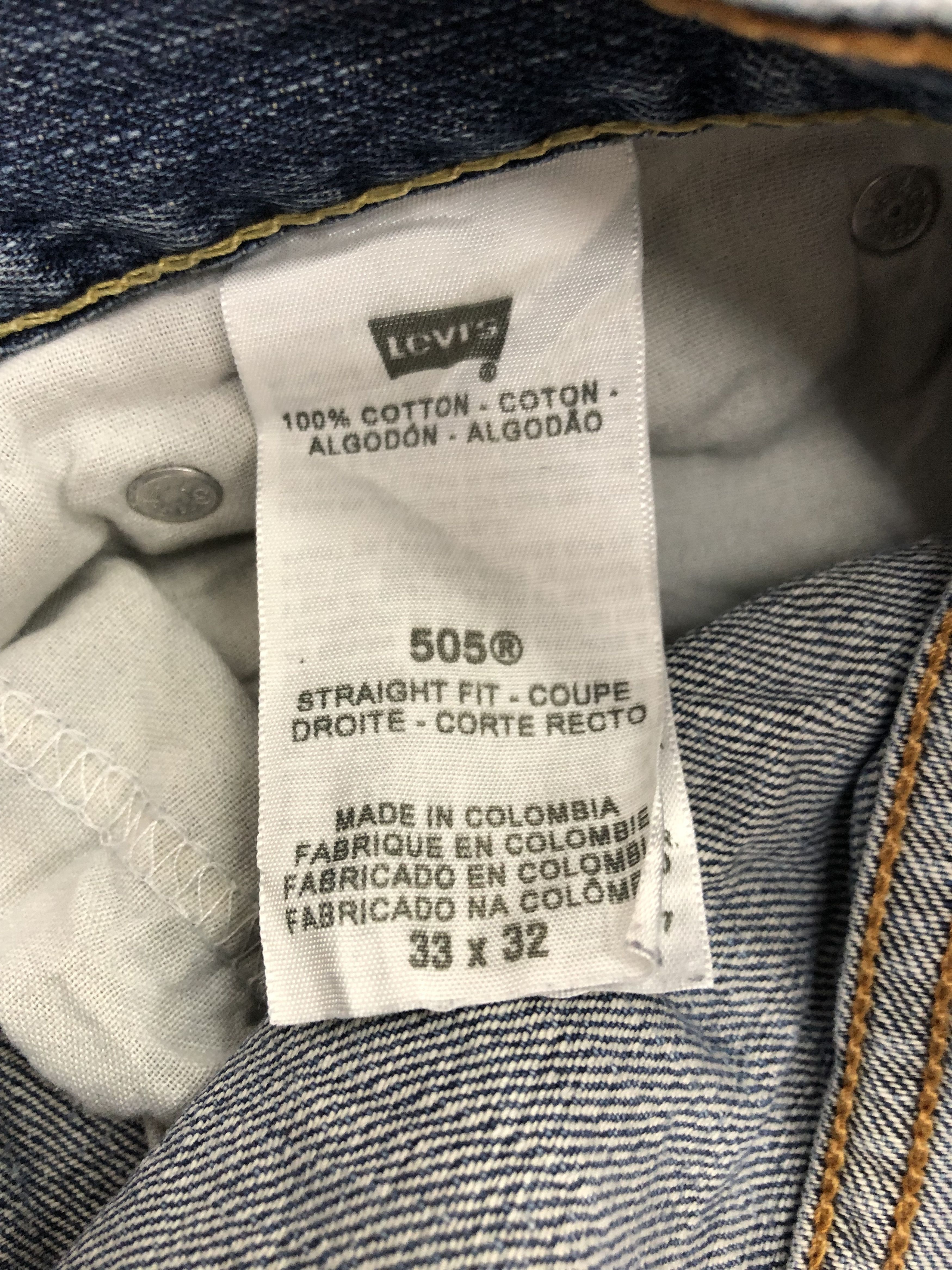 Levi's Vintage Levis 505 Denim DP1086 Size US 35 - 6 Thumbnail