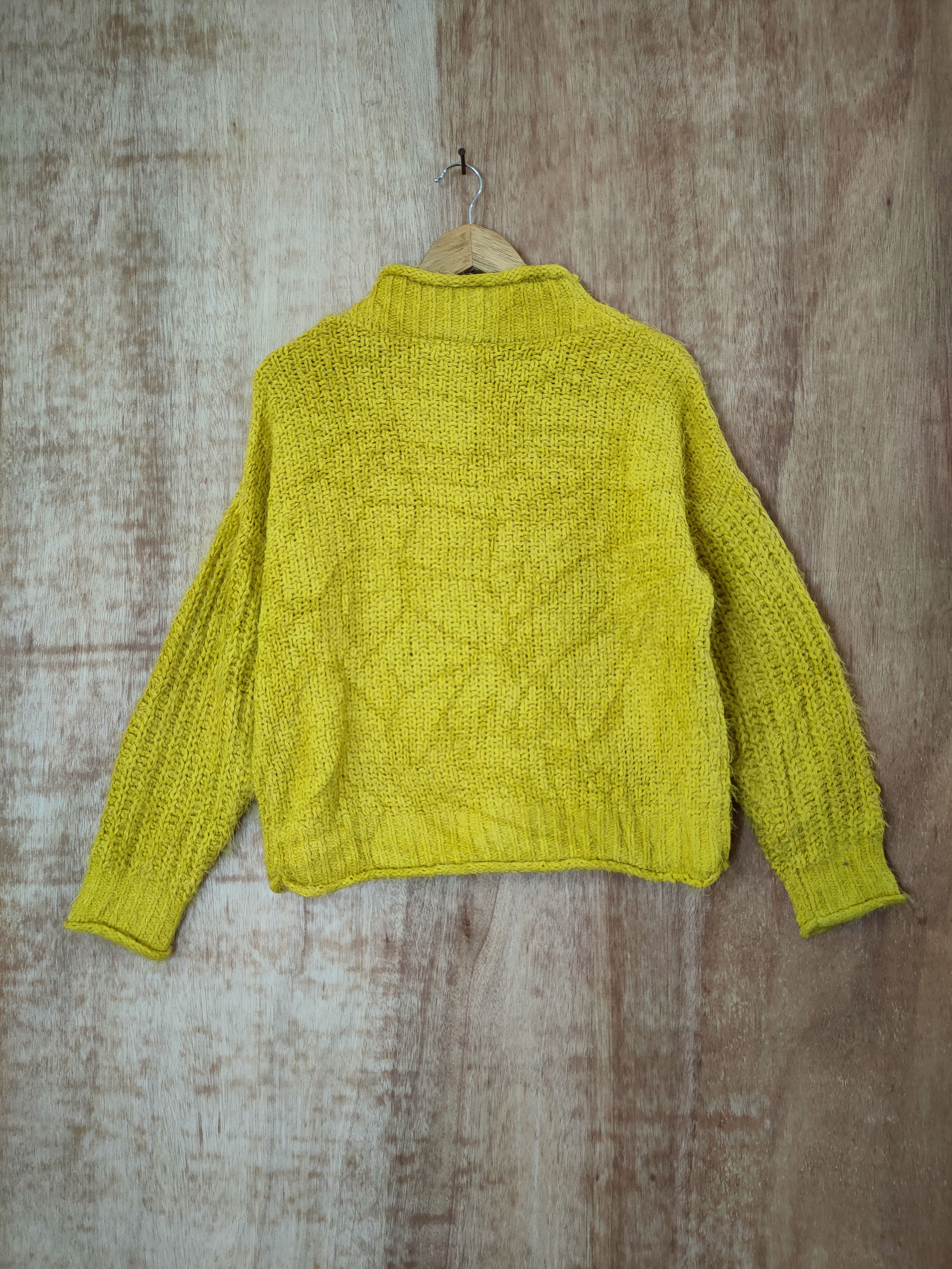 Homespun Knitwear DL Chez Toi yellow mohair knitwear streetwear #46-457 Size US M / EU 48-50 / 2 - 9 Thumbnail