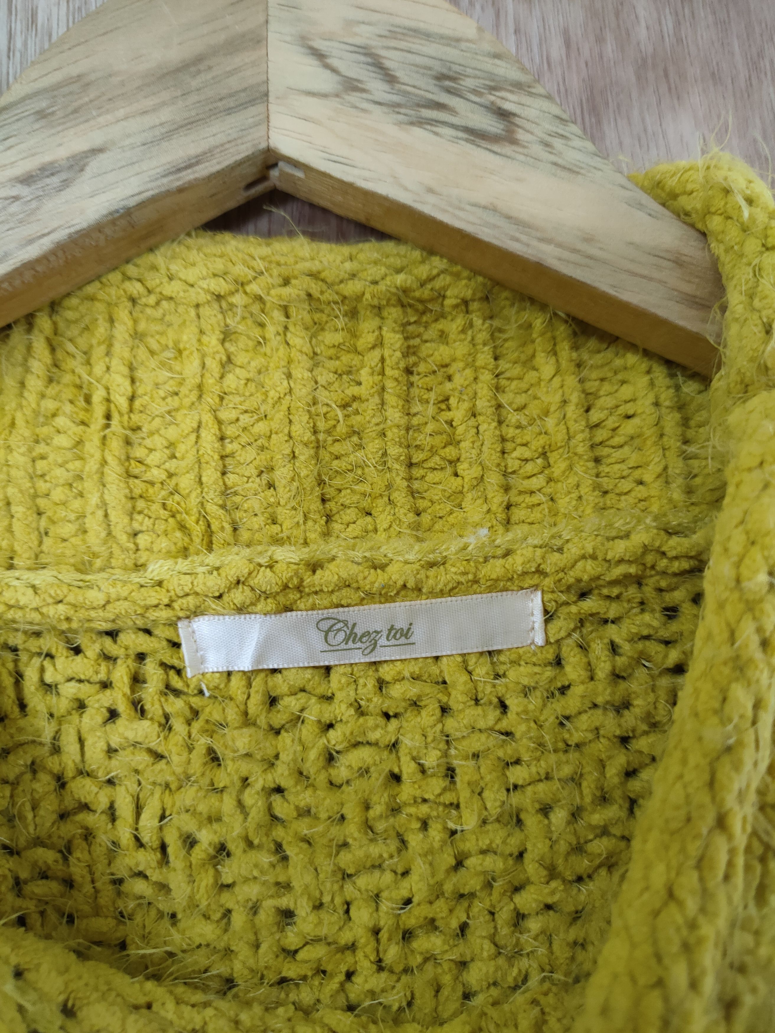 Homespun Knitwear DL Chez Toi yellow mohair knitwear streetwear #46-457 Size US M / EU 48-50 / 2 - 7 Thumbnail