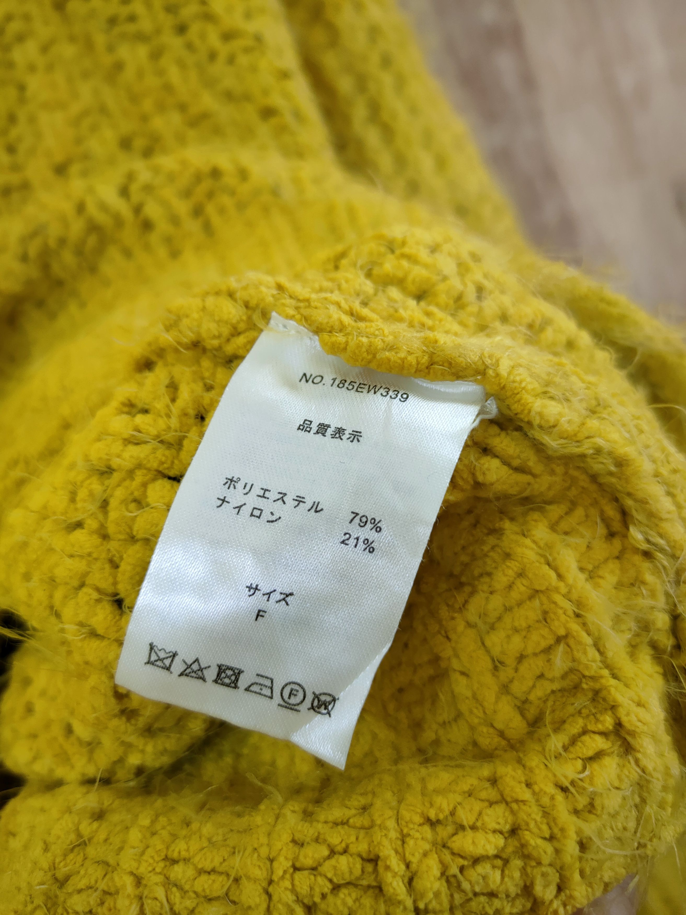 Homespun Knitwear DL Chez Toi yellow mohair knitwear streetwear #46-457 Size US M / EU 48-50 / 2 - 8 Thumbnail