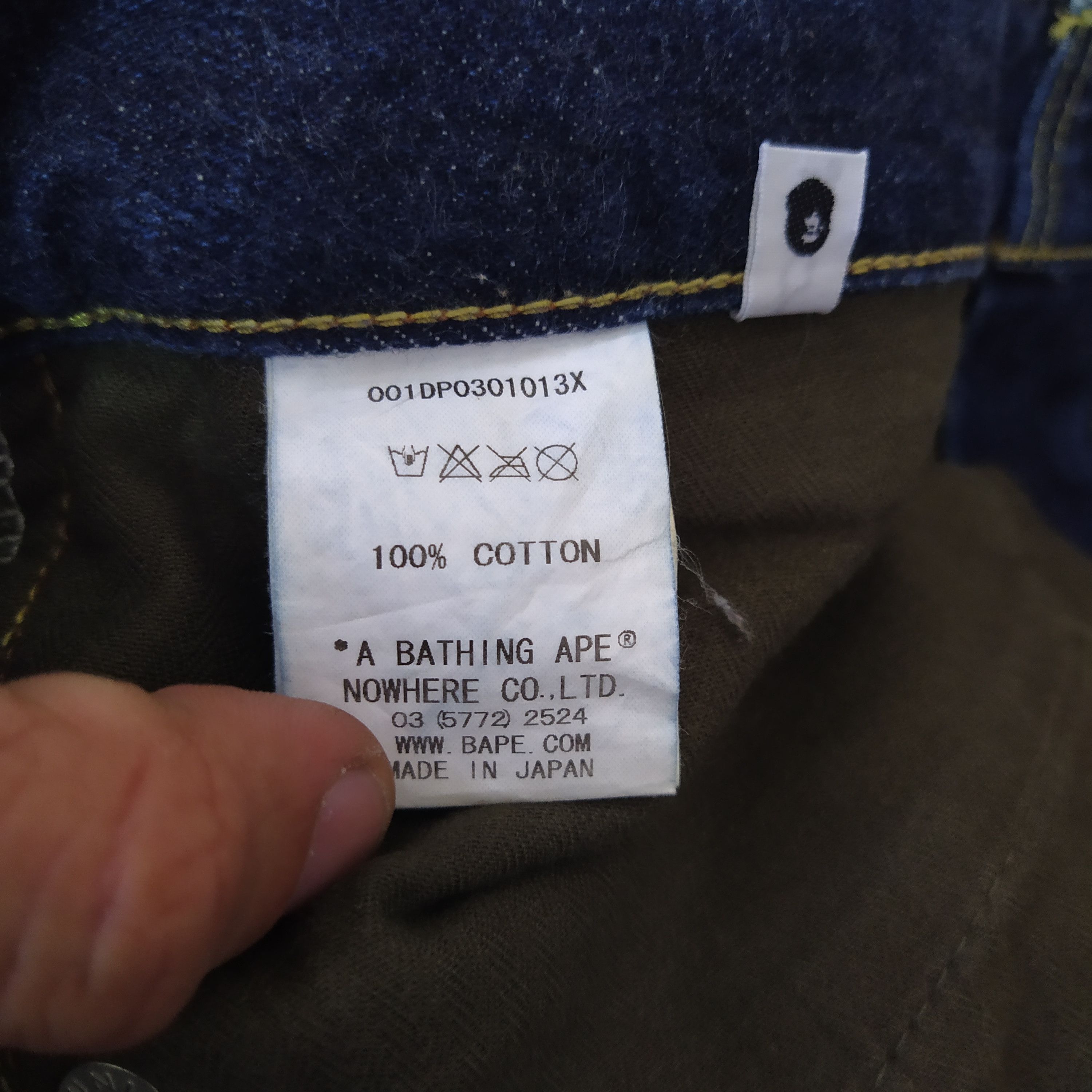 Bape A BATHING APE BAPE SELVEDGE DENIM JAPAN (D173) Size US 33 - 4 Thumbnail