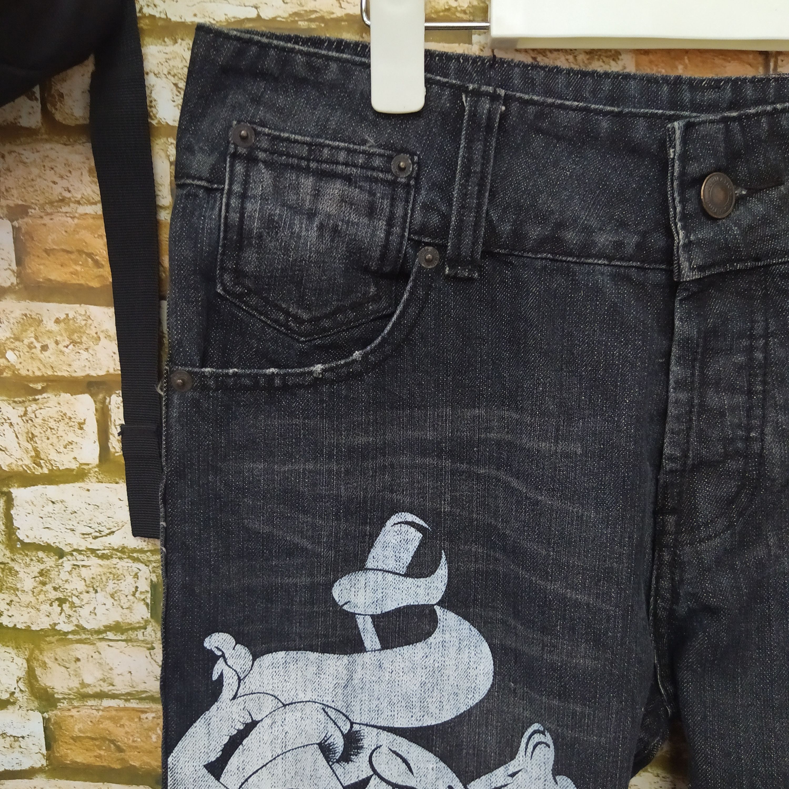 Edition Japan × Japanese Brand YULETIDE JUBILATION SKULL DENIM OVERSIZED POCKET (D175) Size US 34 / EU 50 - 3 Thumbnail