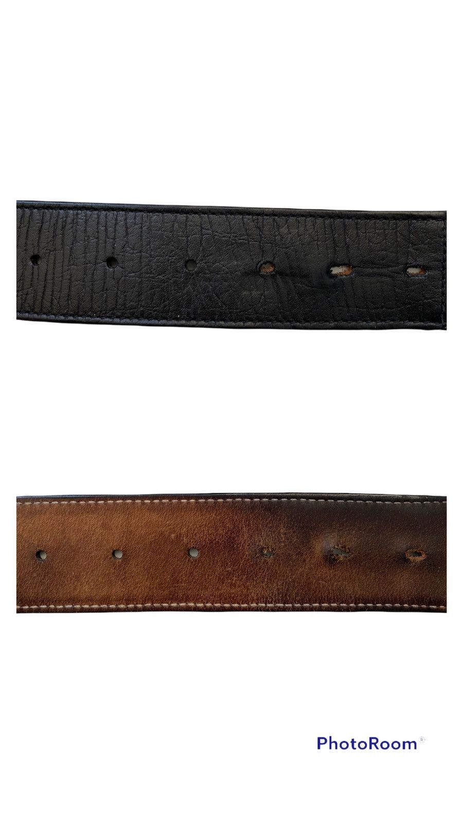 Gucci GUCCI STRIP RED GREEN LEATHER BELT WEB SILVER INTERLOCKING Size 36 - 4 Thumbnail